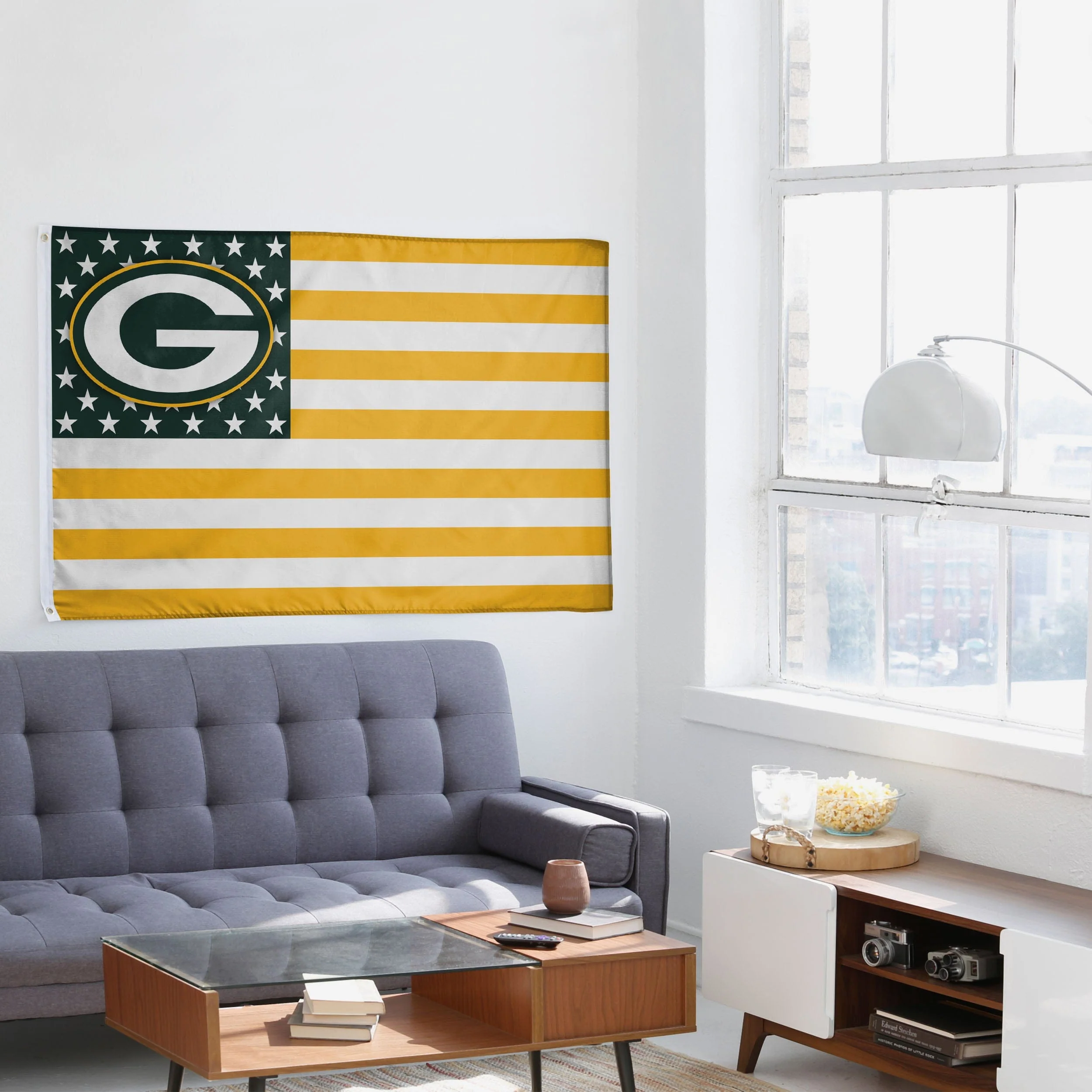 Green Bay Packers American Stars Horizontal Flag - Image 4