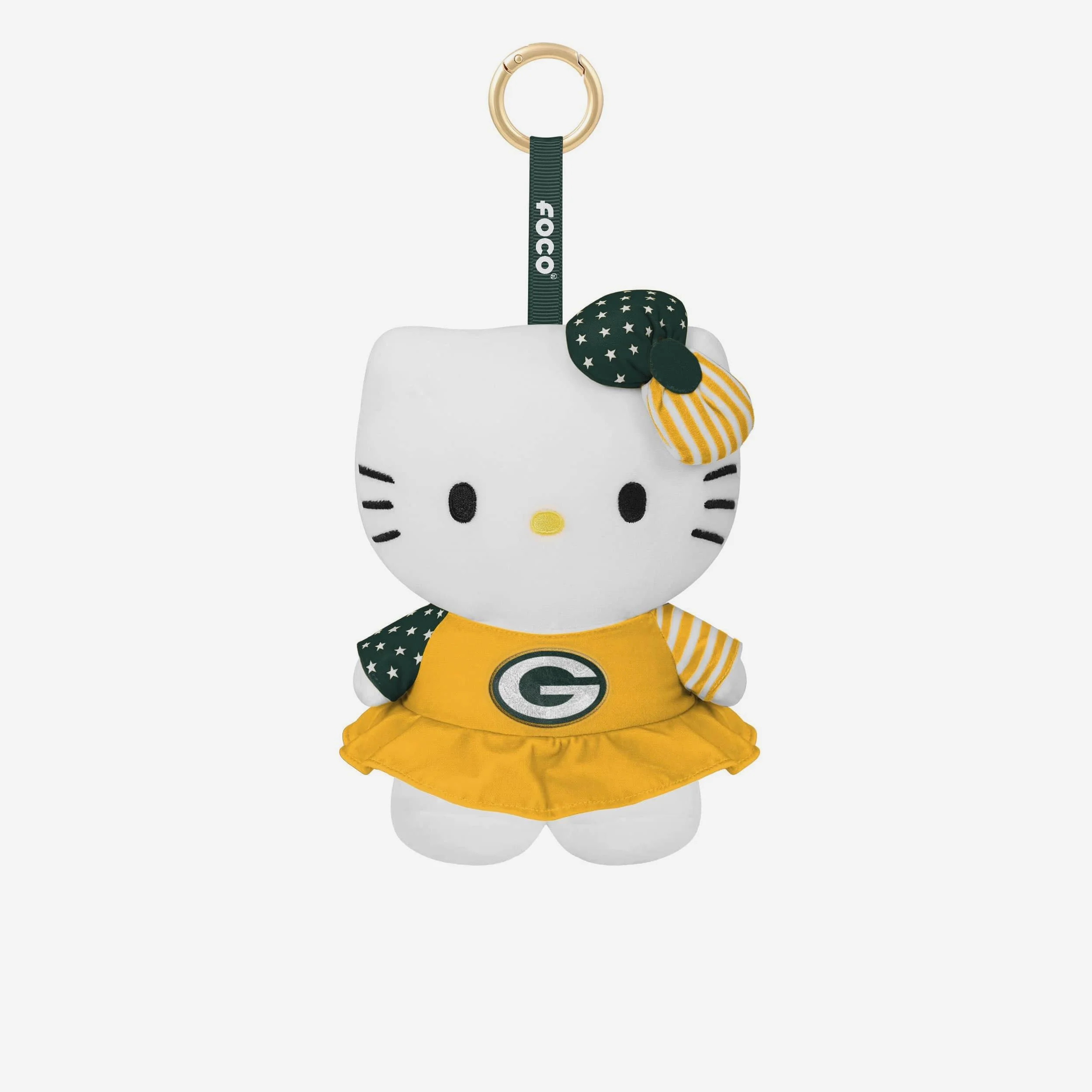 Green Bay Packers Americana Plush Hello Kitty® Bag Charm Keychain