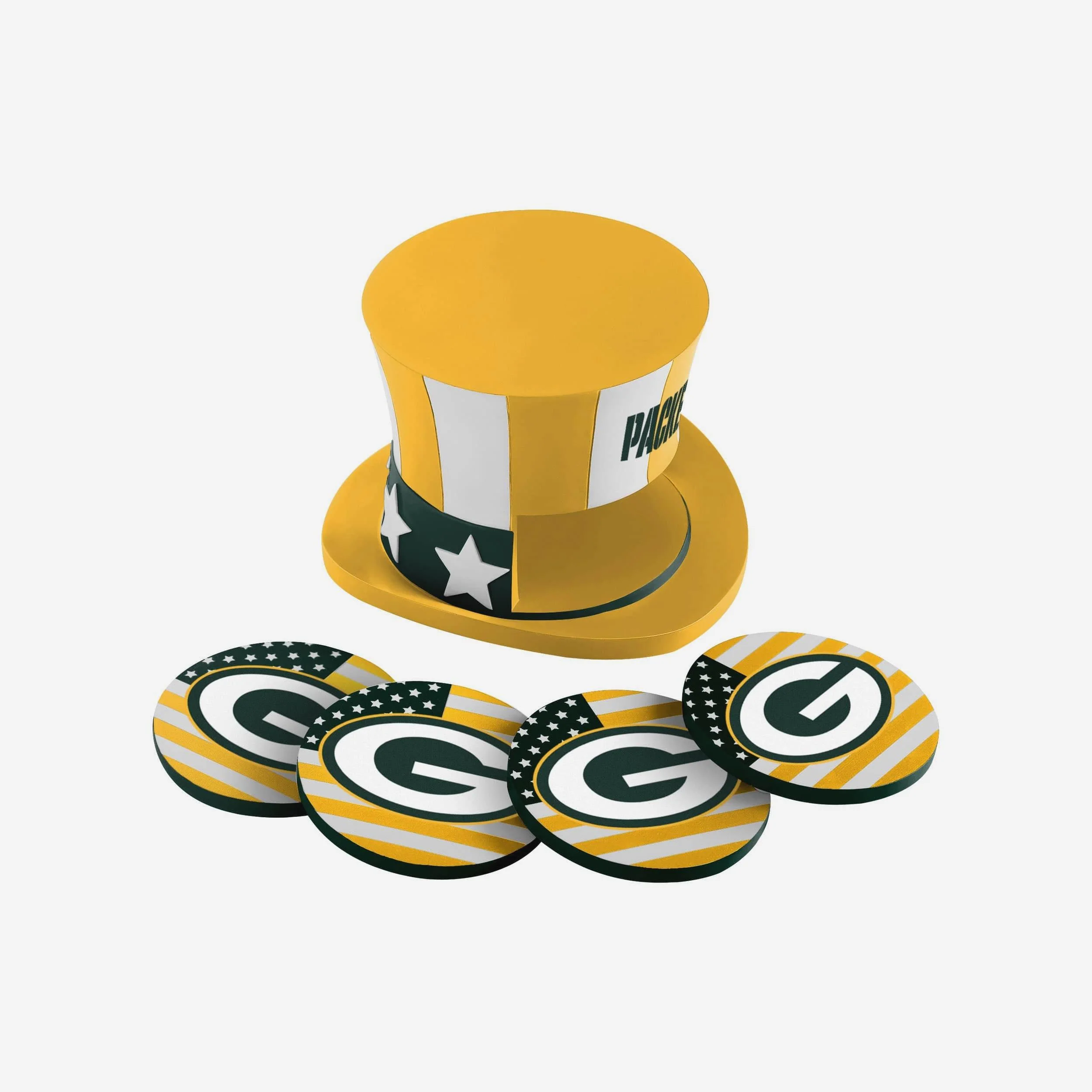 Green Bay Packers Americana Resin Coaster Set - Image 3