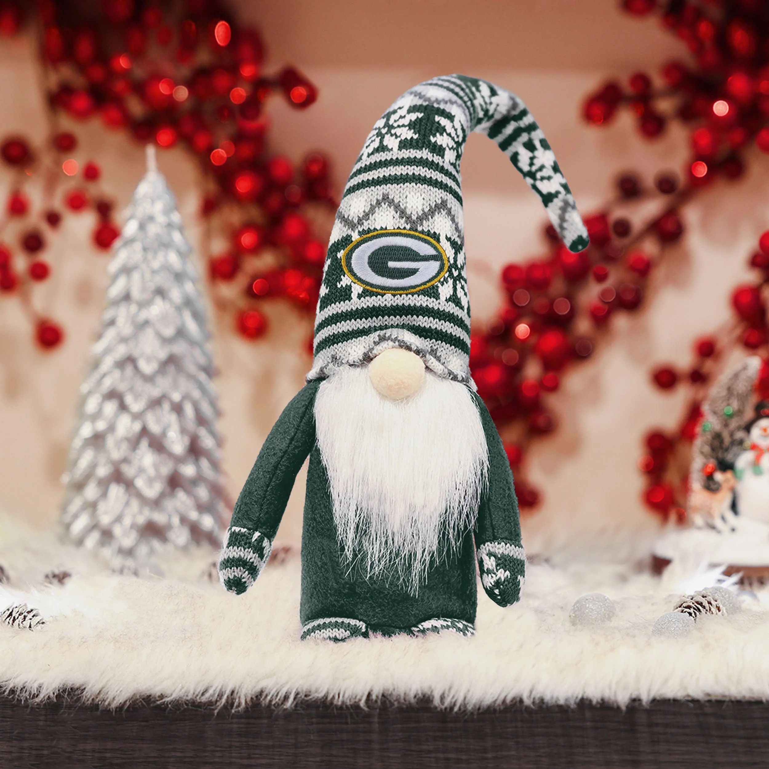 Green Bay Packers Bent Hat Plush Gnome - Image 2