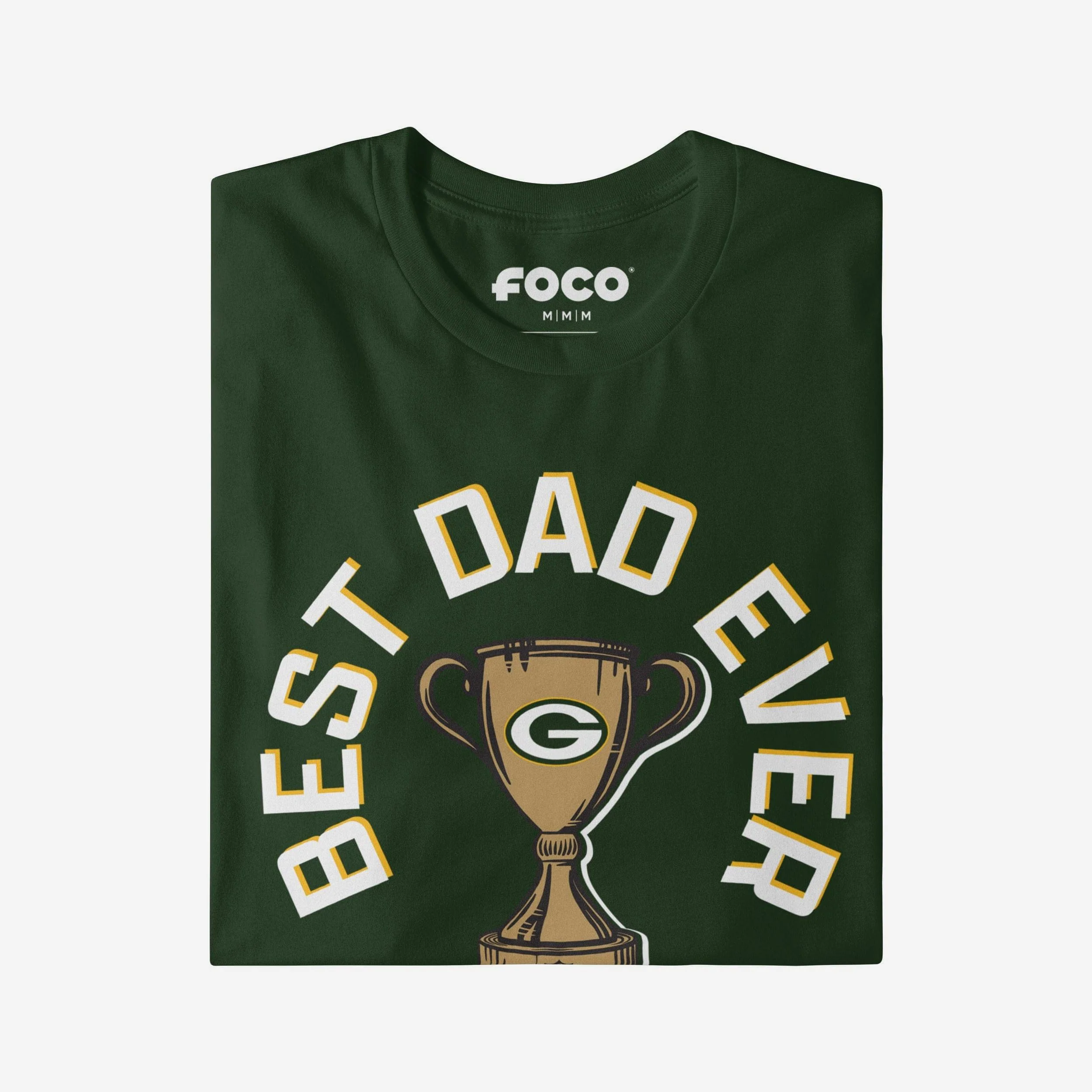 Green Bay Packers Best Dad Ever Trophy T-Shirt - Image 3
