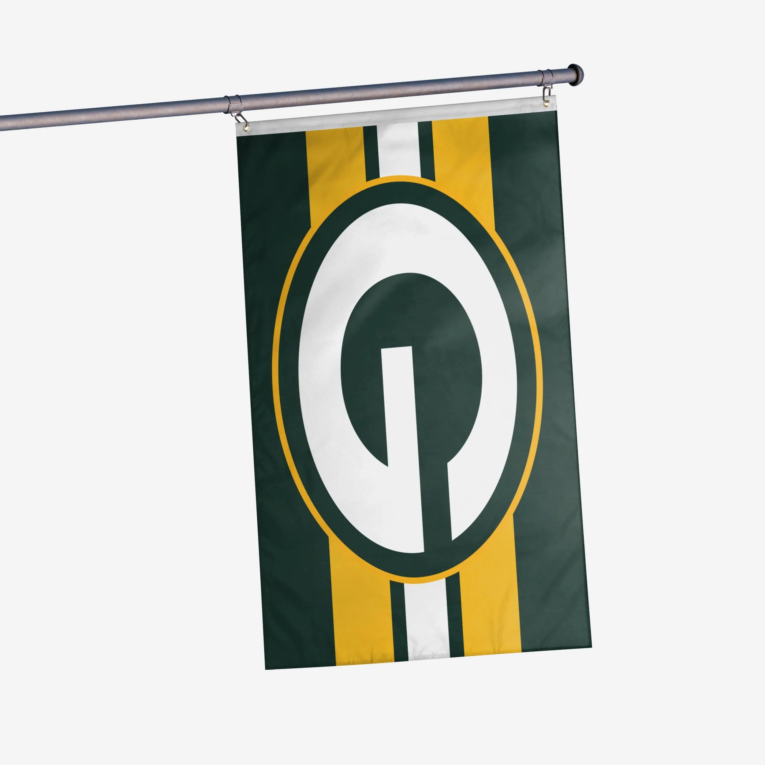 Green Bay Packers Big Logo Team Stripe Horizontal Flag