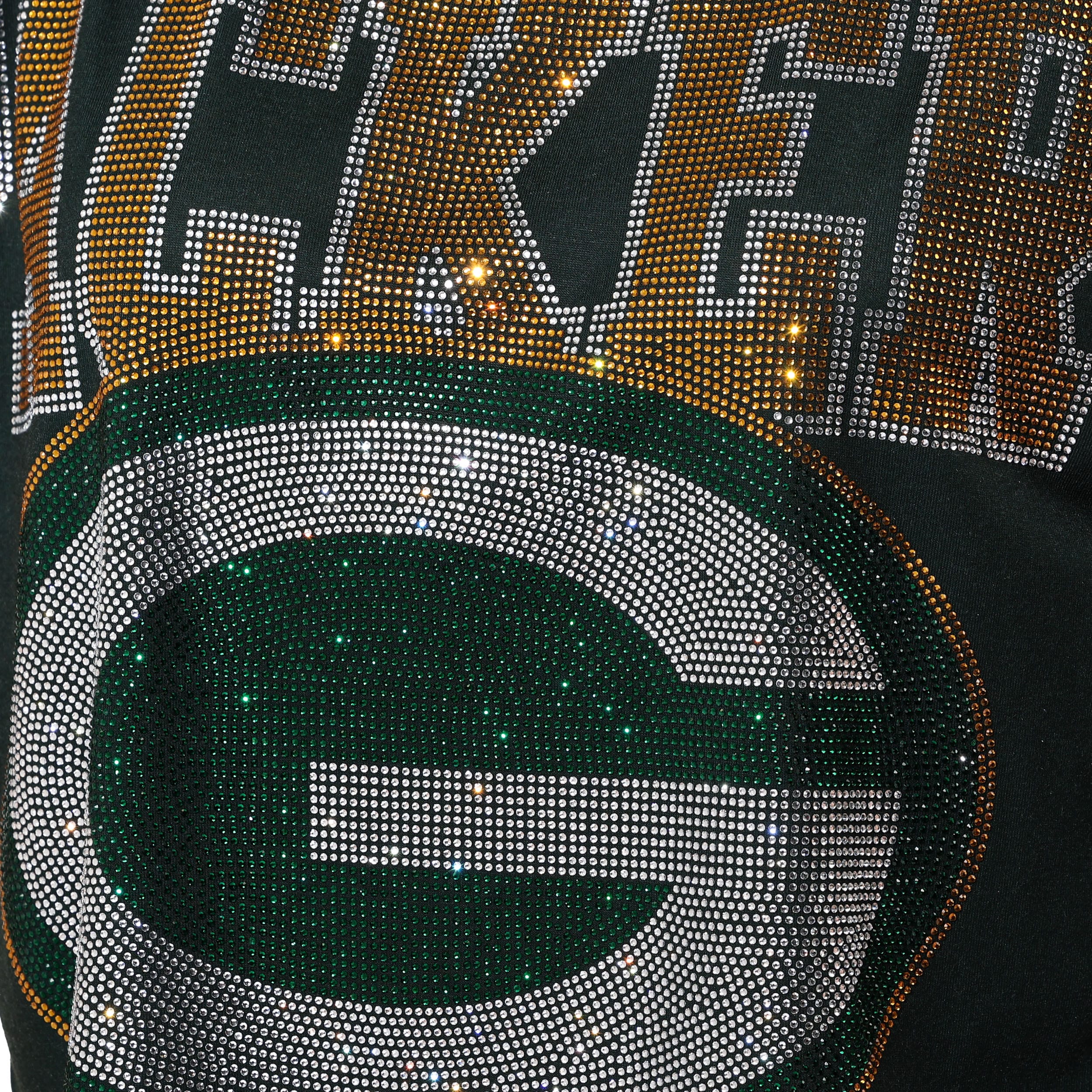 Green Bay Packers Big Wordmark Rhinestone Crop Top - Image 2