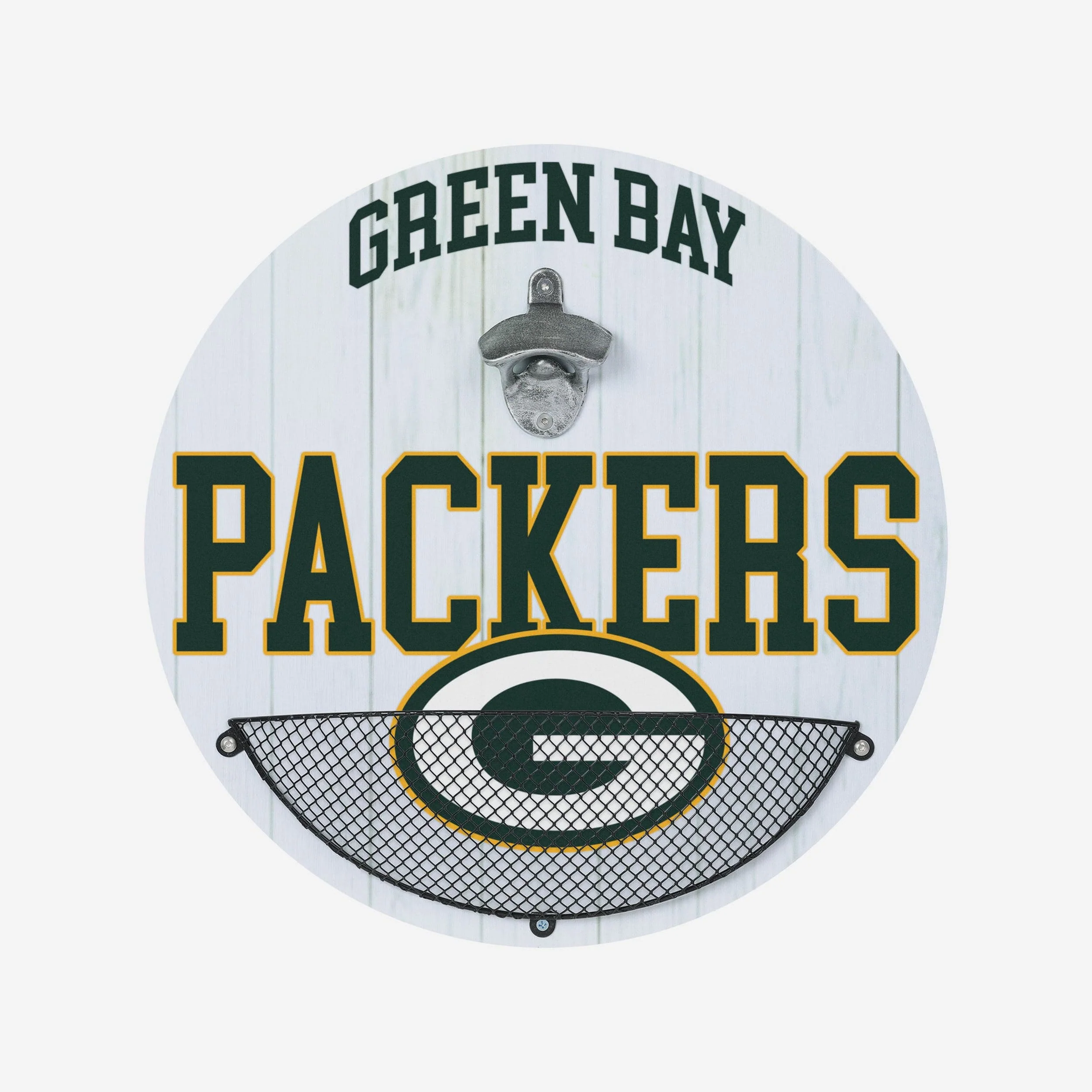 Green Bay Packers Bottle Opener Cap Catcher Wall Sign