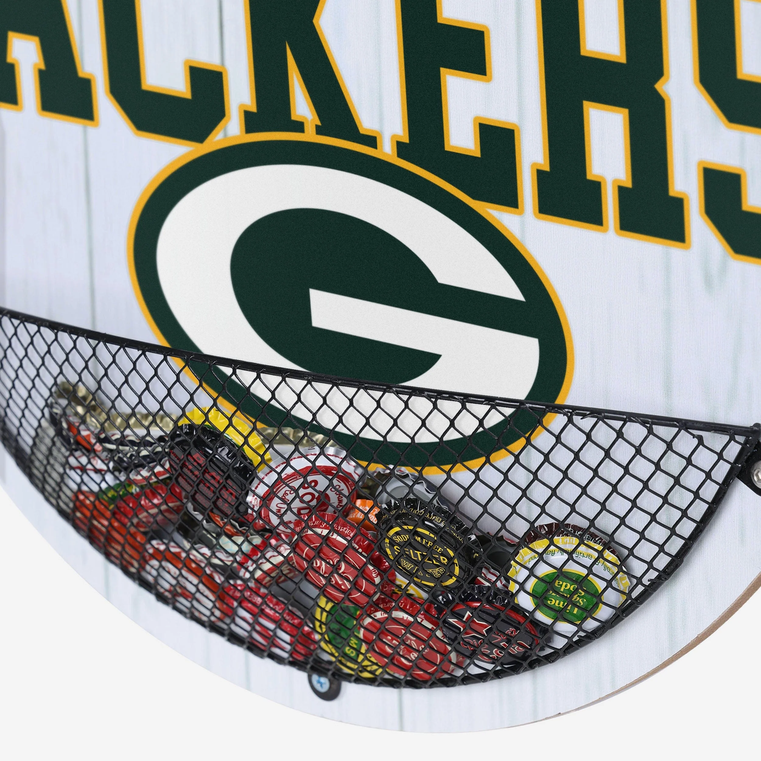 Green Bay Packers Bottle Opener Cap Catcher Wall Sign - Image 4