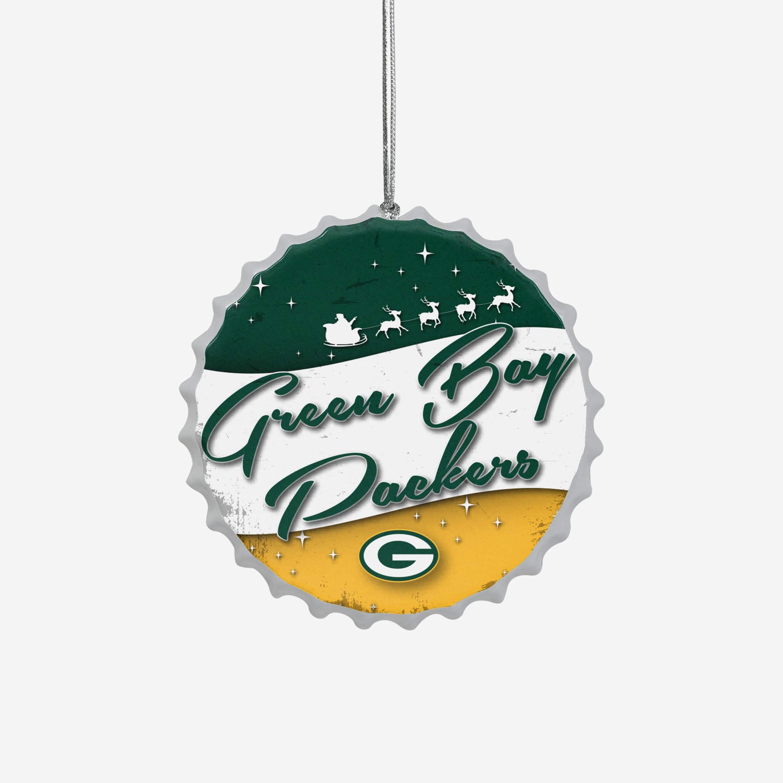 Green Bay Packers Bottlecap Sign Ornament