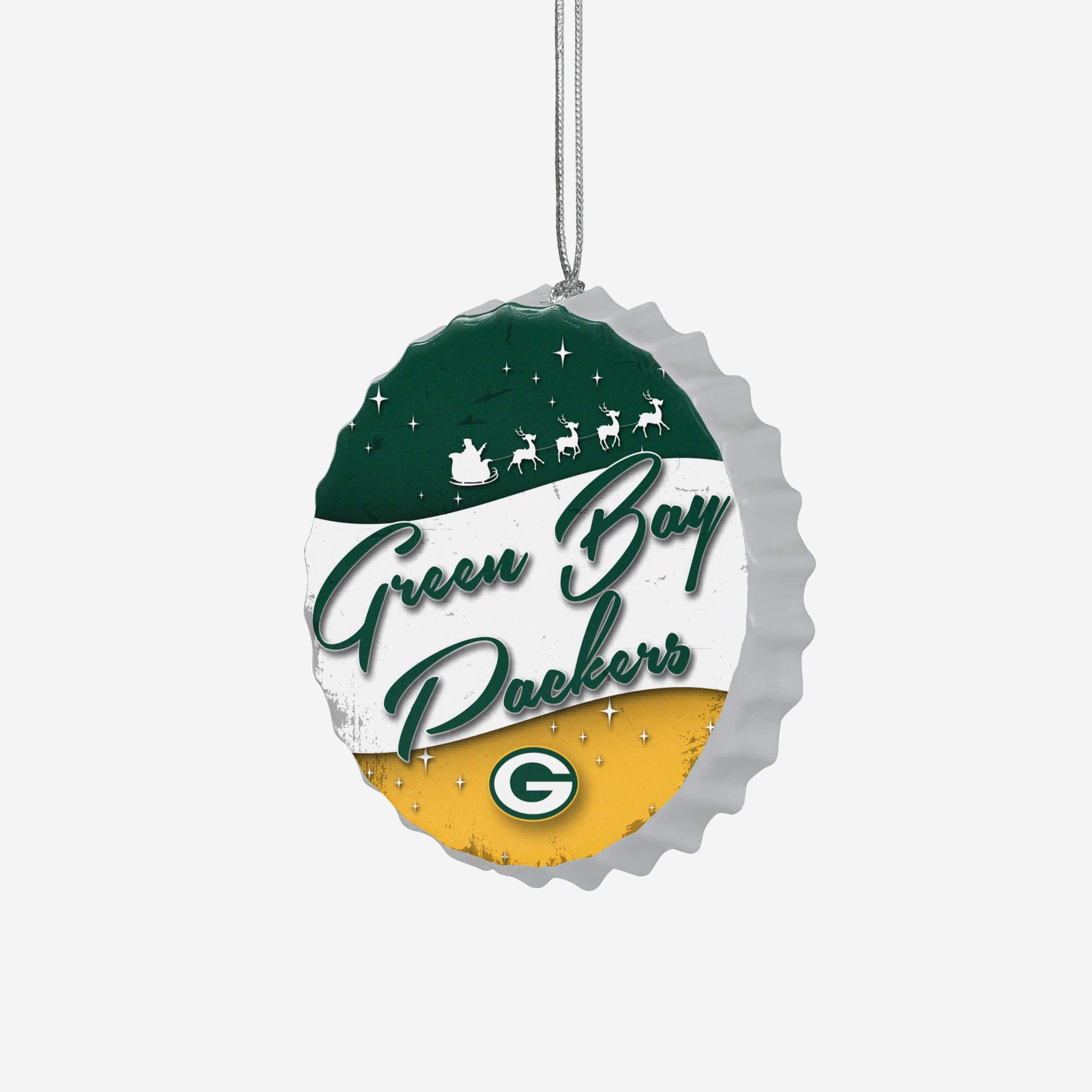 Green Bay Packers Bottlecap Sign Ornament - Image 2