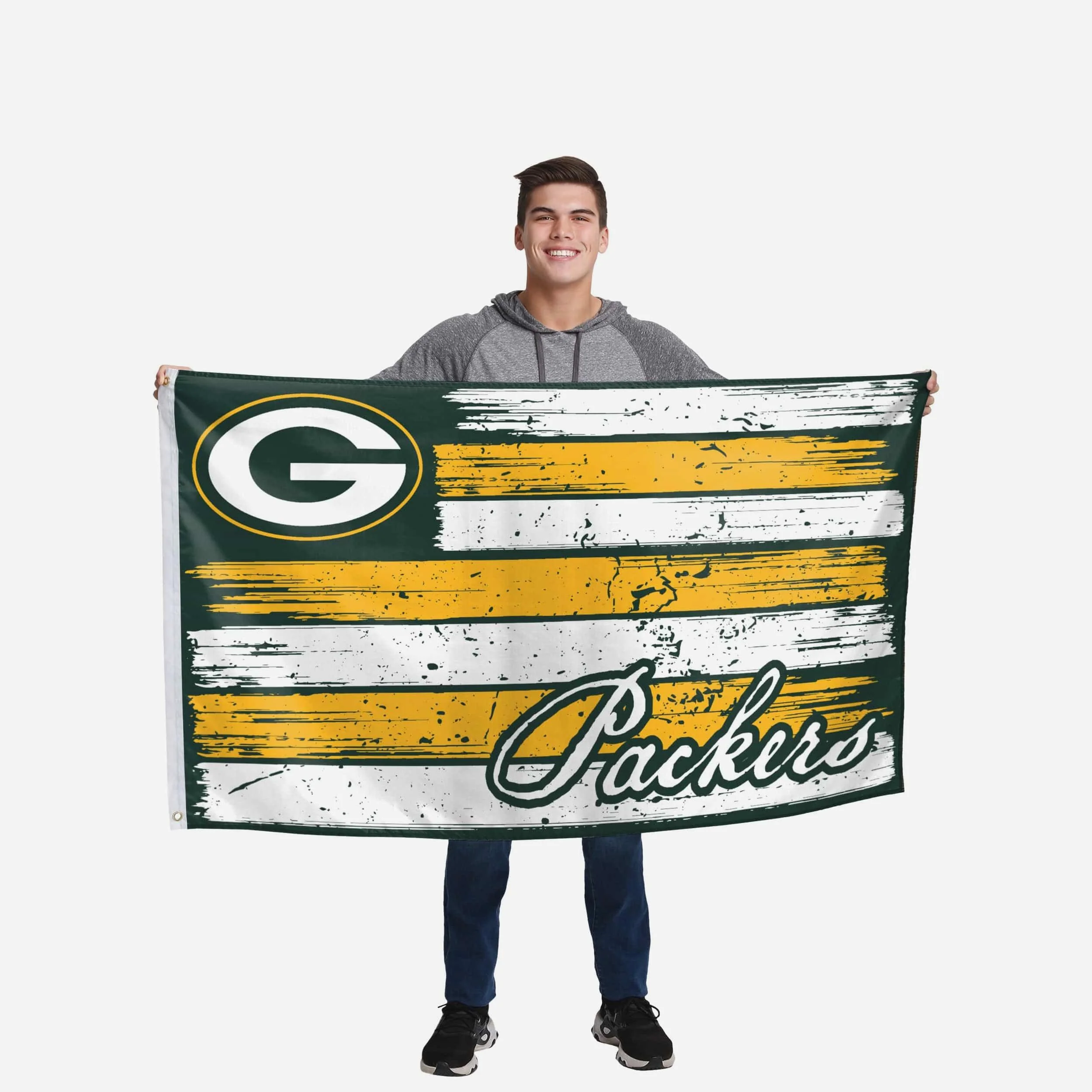Green Bay Packers Brushstroke Americana Horizontal Flag - Image 2