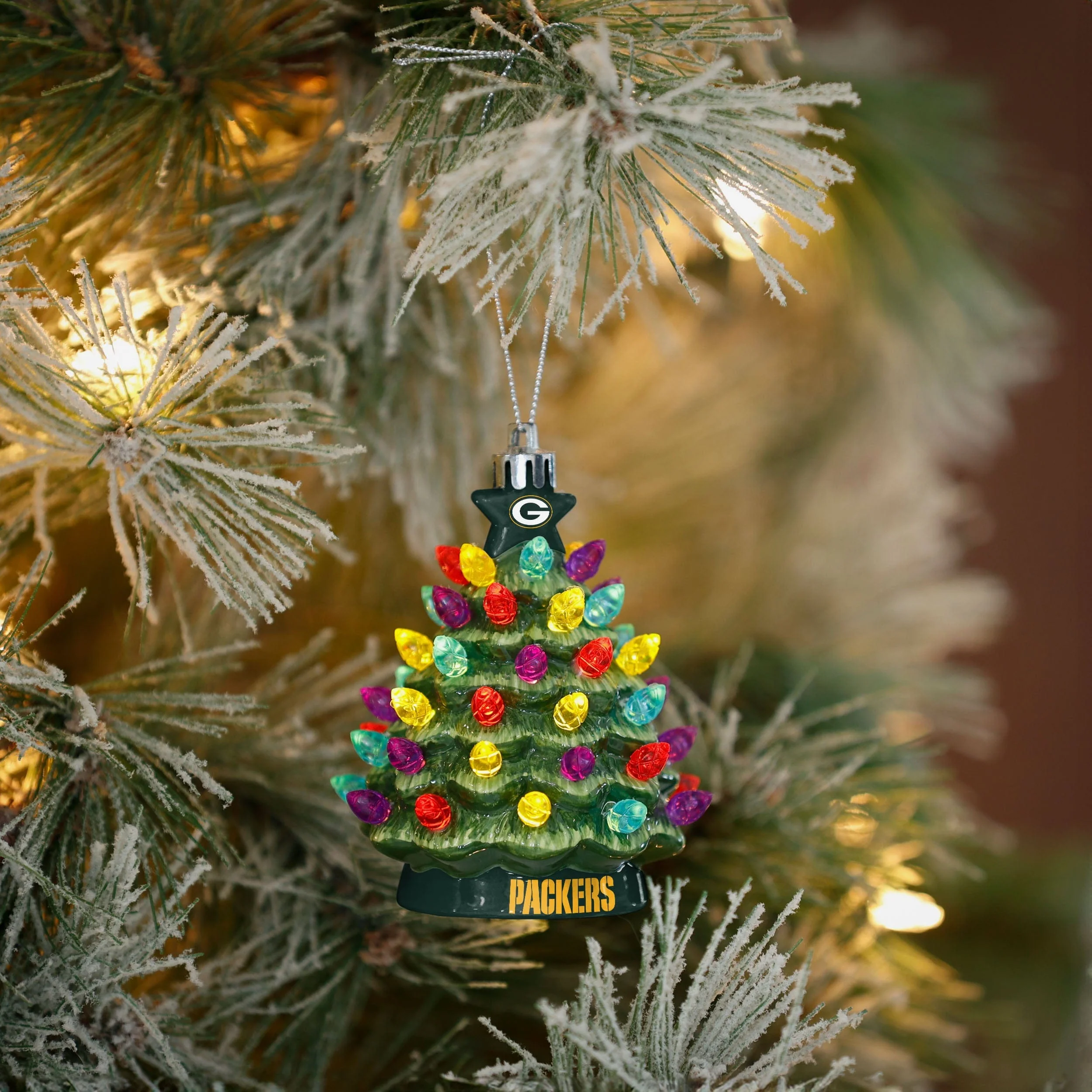 Green Bay Packers Ceramic Tree Ornament - Image 2