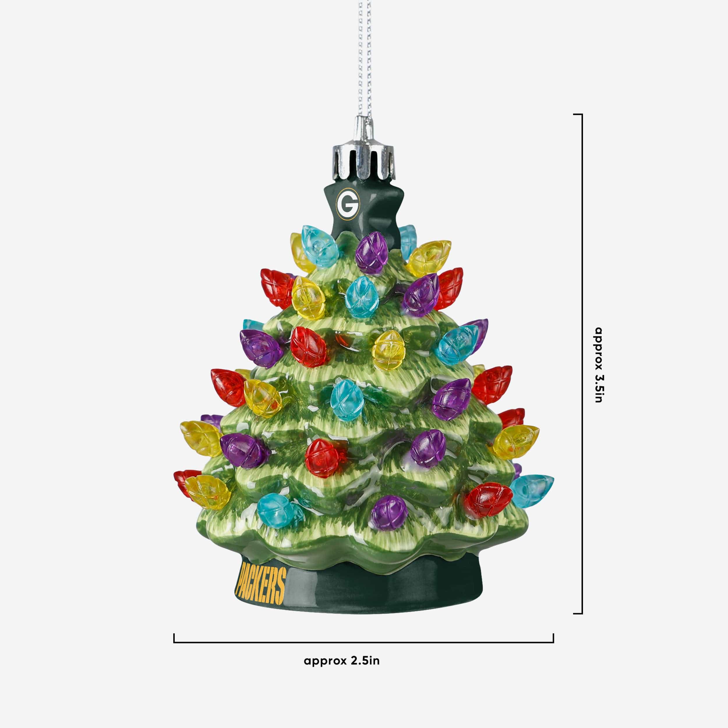 Green Bay Packers Ceramic Tree Ornament - Image 3