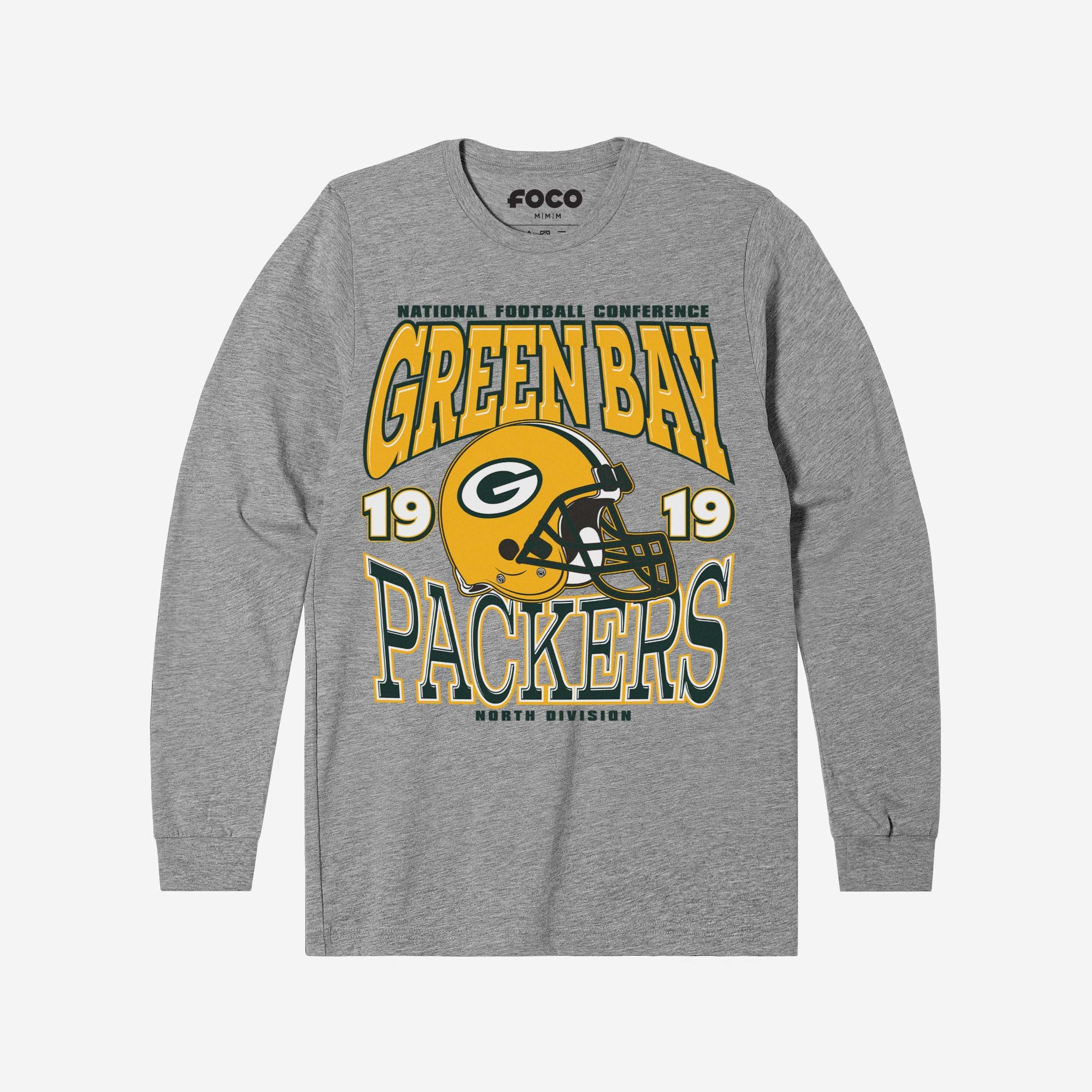Green Bay Packers Classic Team Helmet Long Sleeve T-Shirt