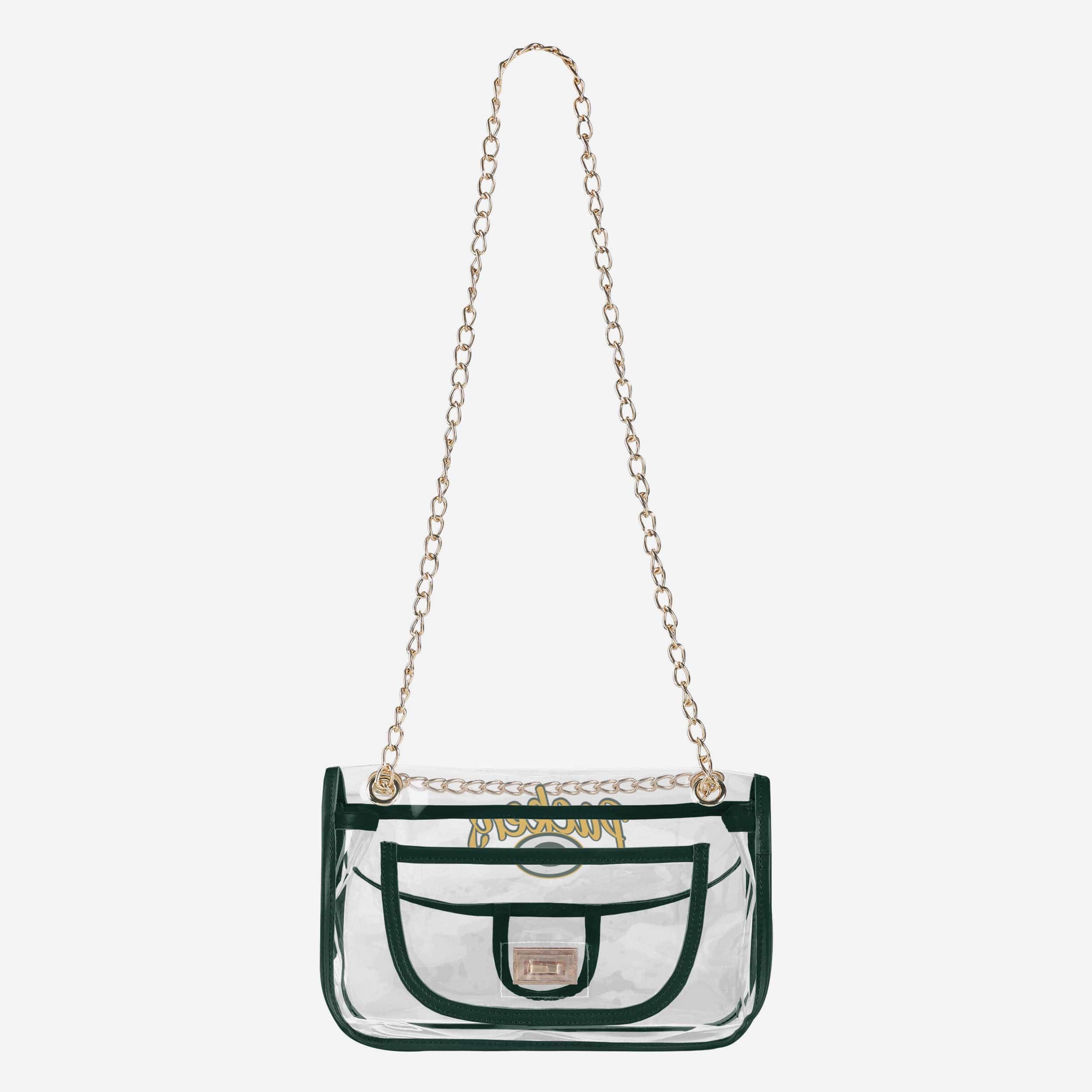 Green Bay Packers Clear Crossbody Chain Bag - Image 4