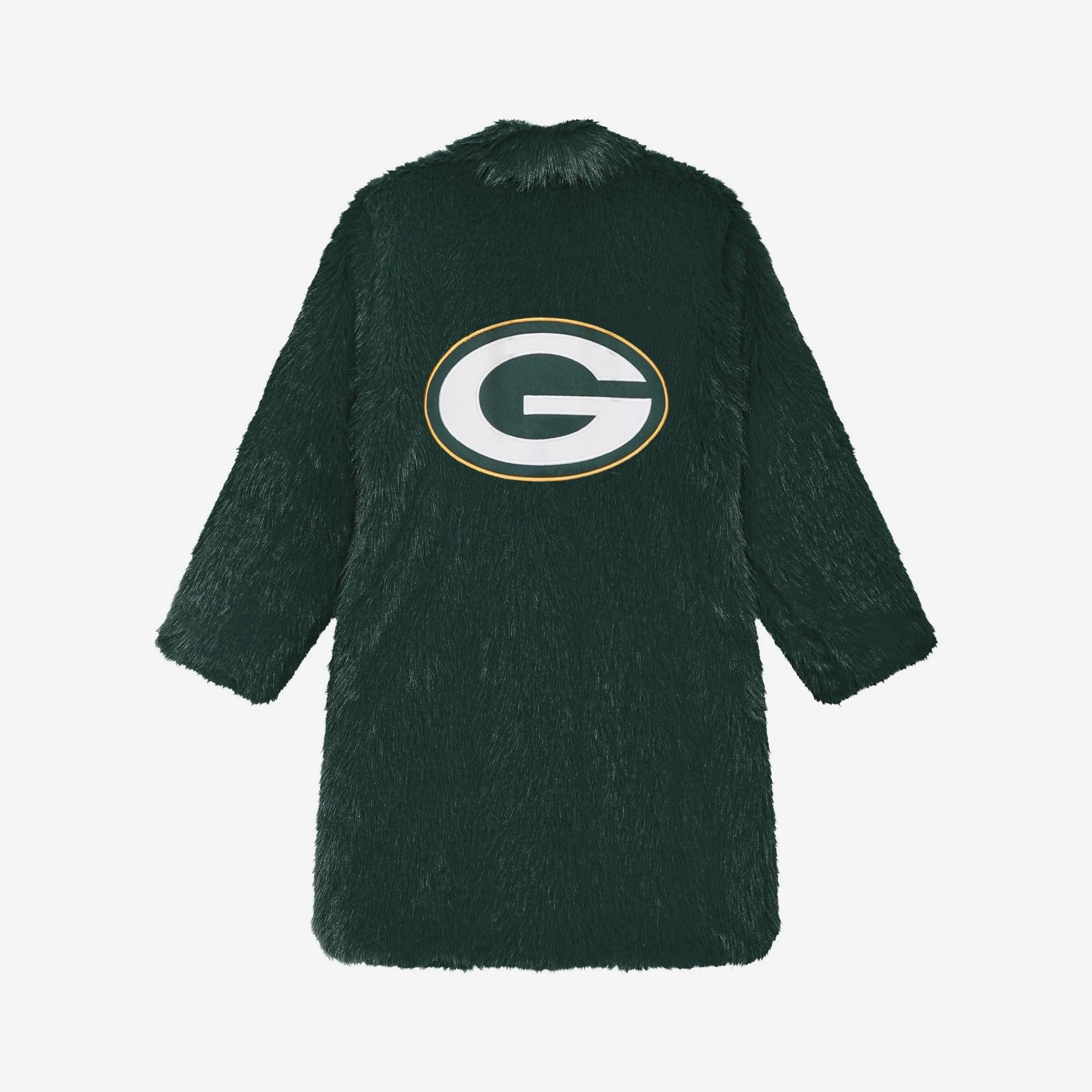 Green Bay Packers Faux Fur Long Jacket - Image 5