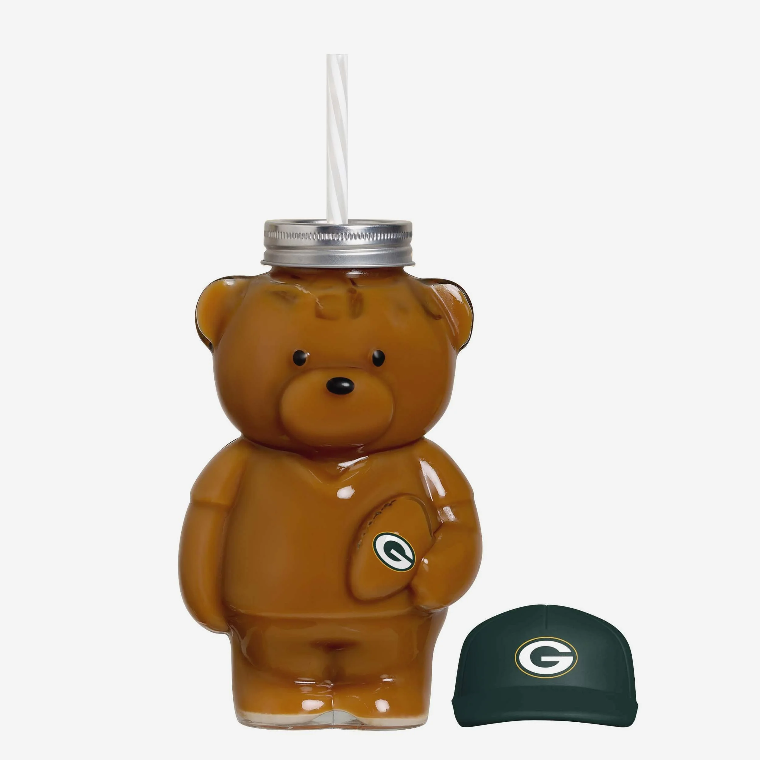 Green Bay Packers Glass Bear Tumbler - Image 3