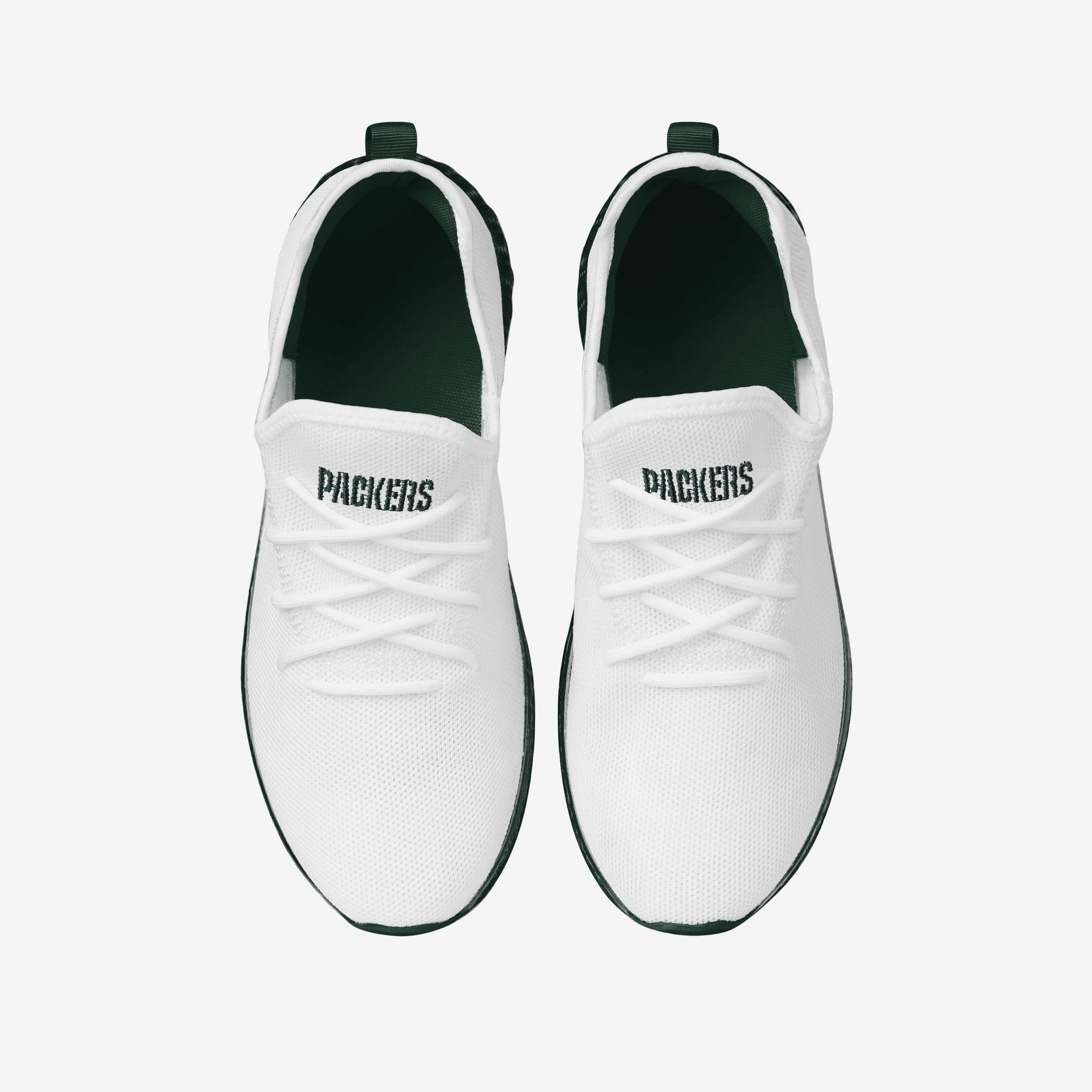 Green Bay Packers Gradient Midsole White Sneakers - Image 4