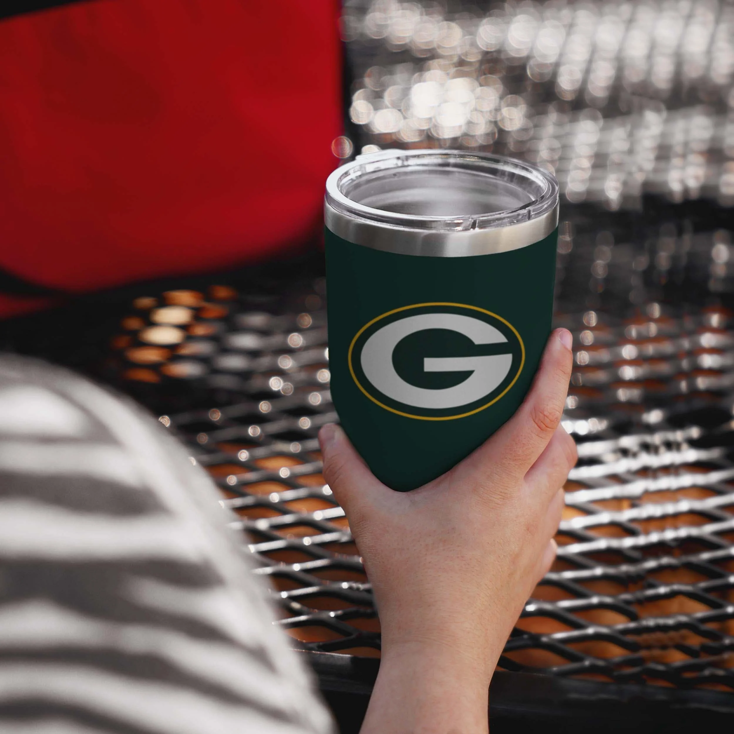 Green Bay Packers Green Team Logo 30 oz Tumbler - Image 2