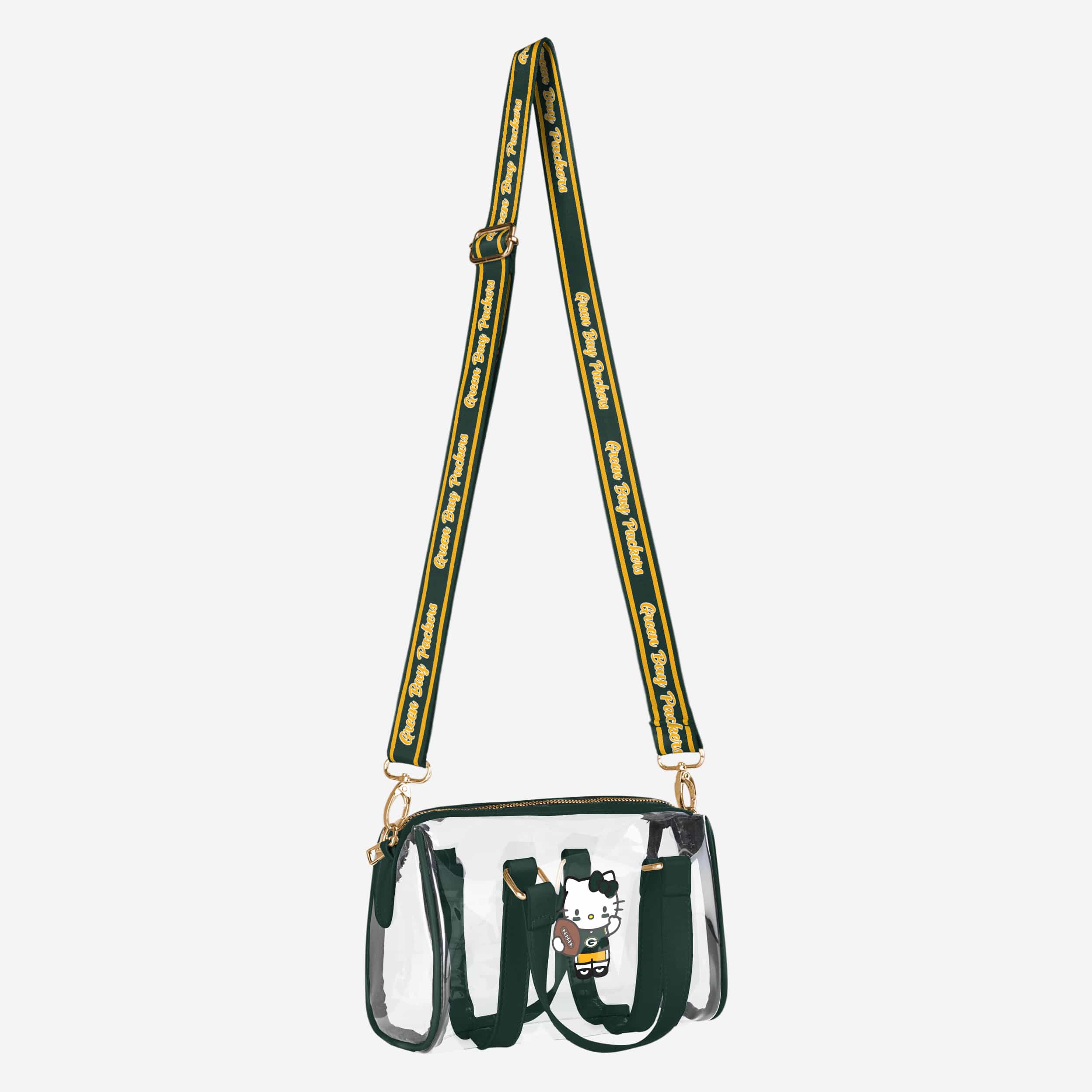 Green Bay Packers Hello Kitty® Clear Barrel Bag - Image 2