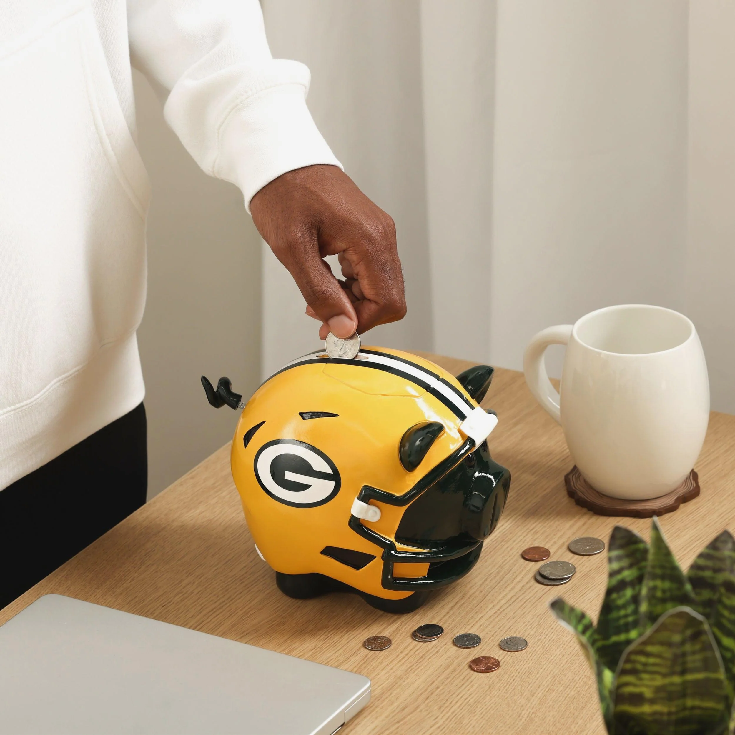 Green Bay Packers Helmet Piggy Bank - Image 2