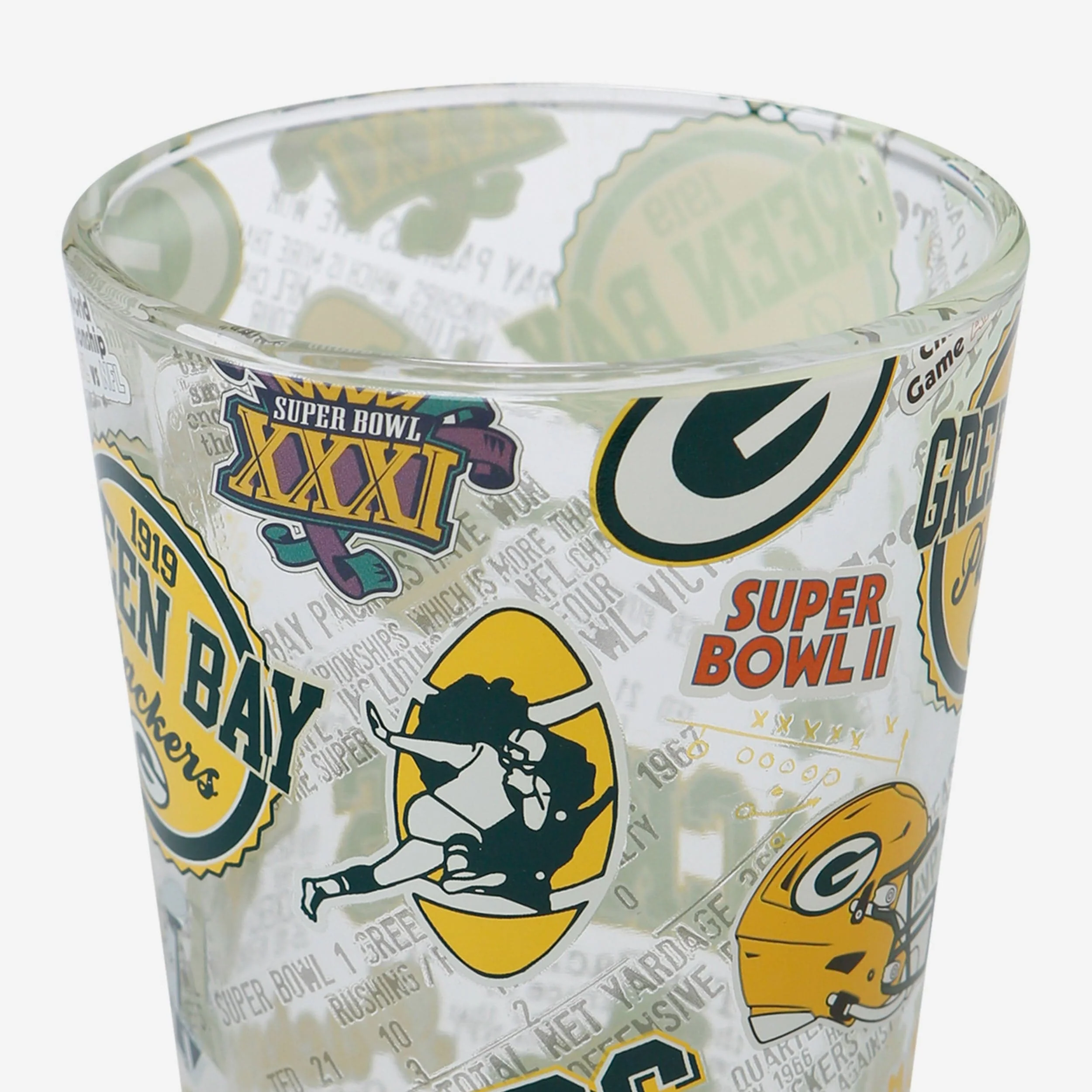 Green Bay Packers Historic Print Pint Glass - Image 4