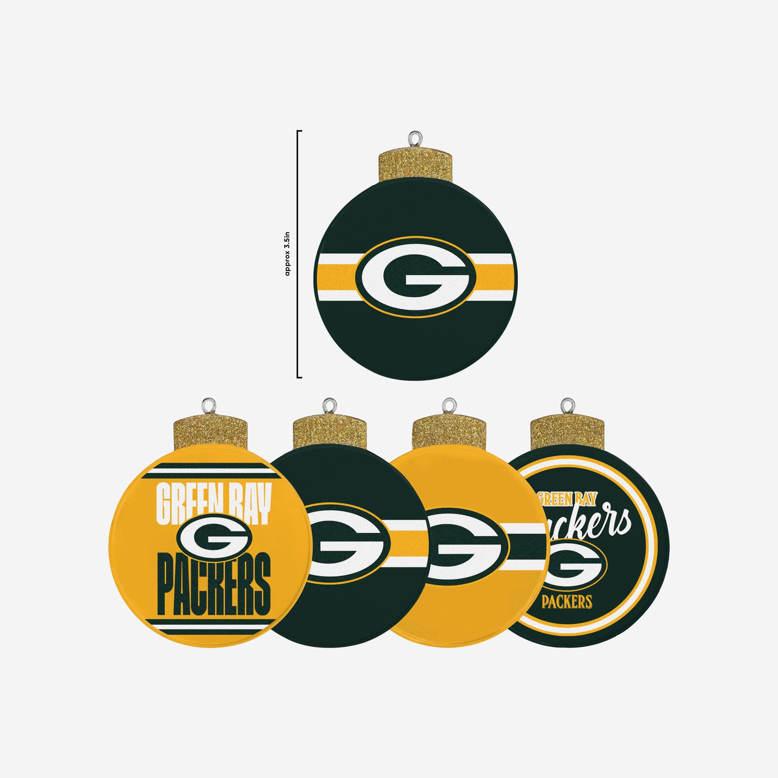 Green Bay Packers Holiday 5 Pack Coaster Set - Image 5