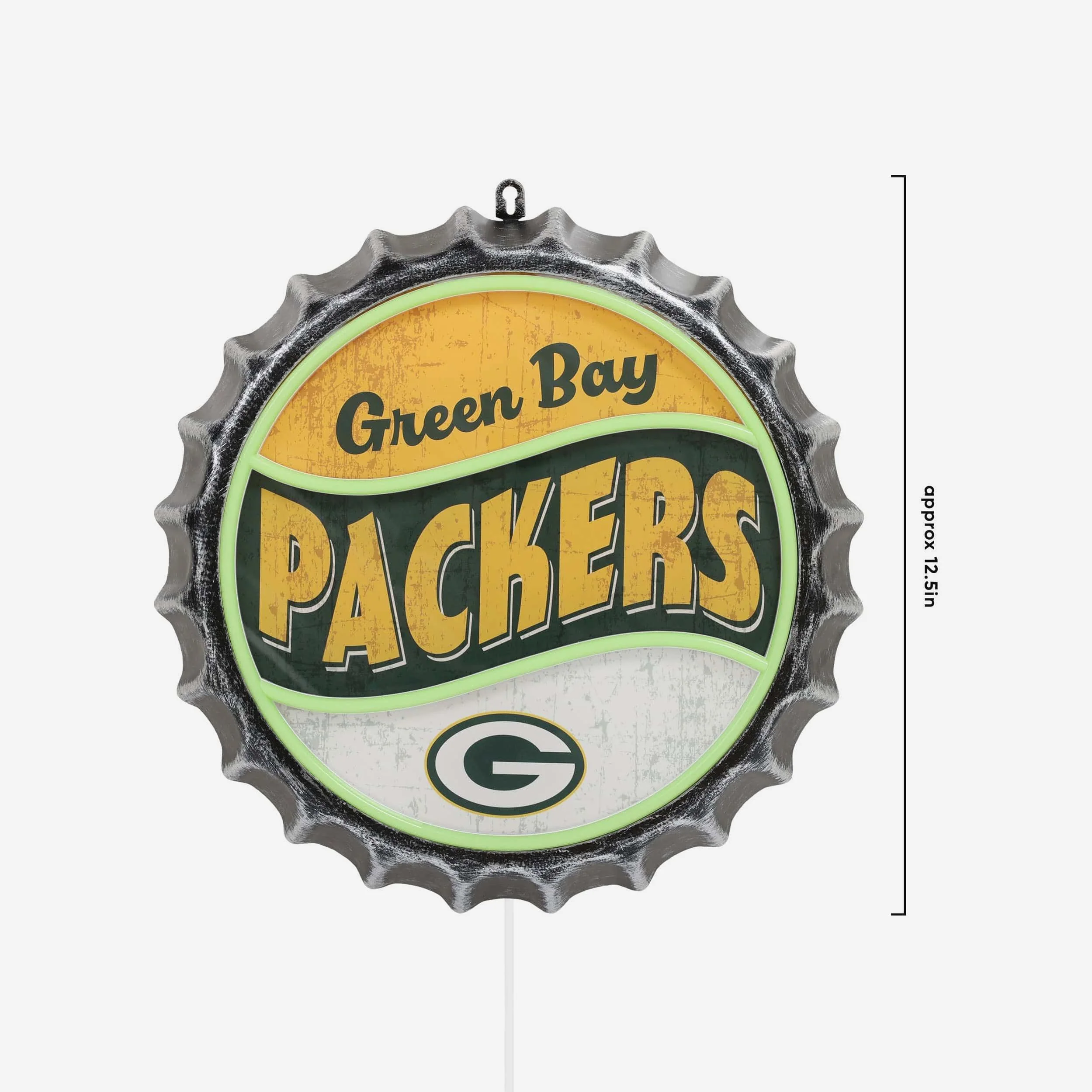 Green Bay Packers LED Neon Backlit Bottle Cap Wall Sign - Image 5