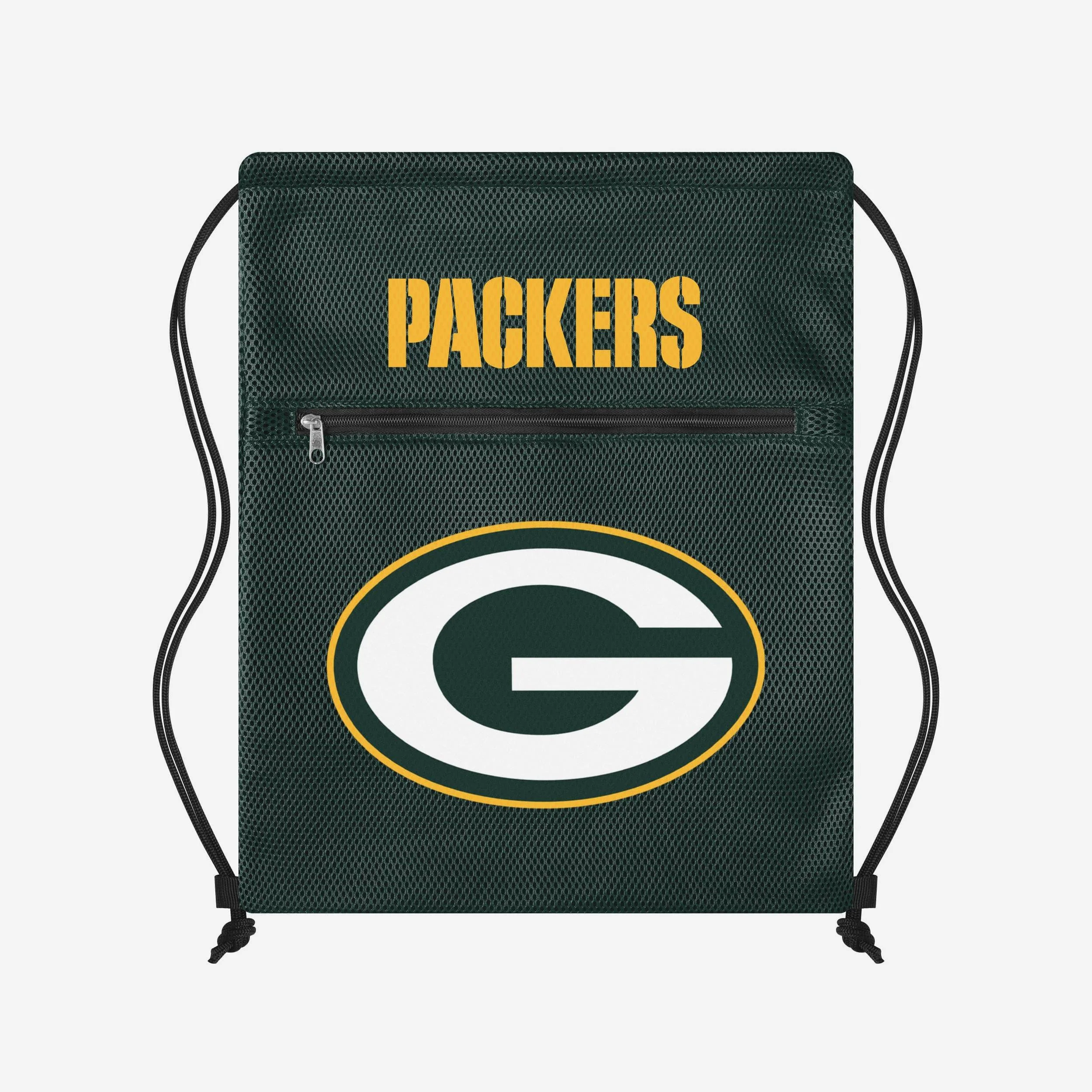 Green Bay Packers Mesh Pocket Drawstring Backpack - Image 2