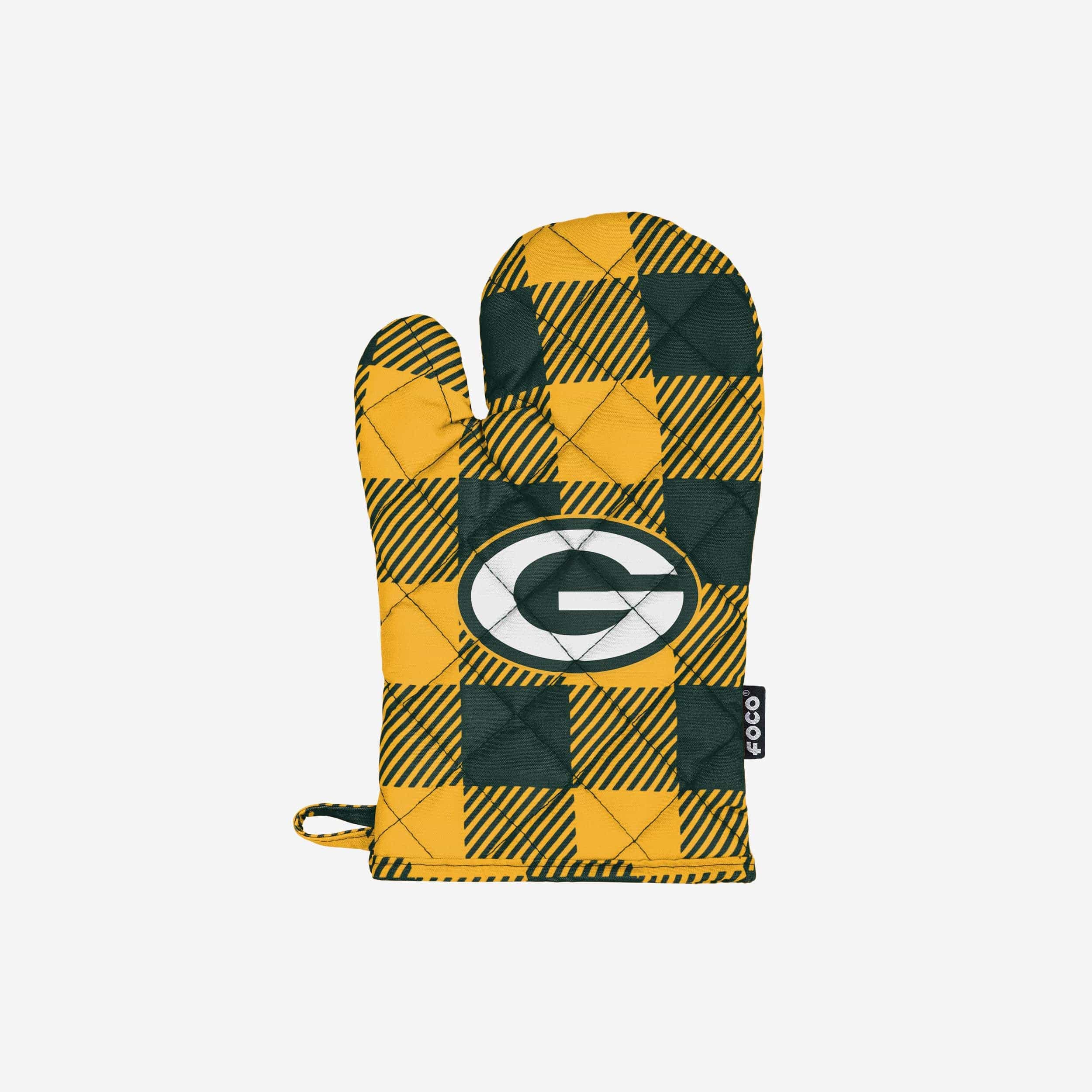 Green Bay Packers Plaid Oven Mitt