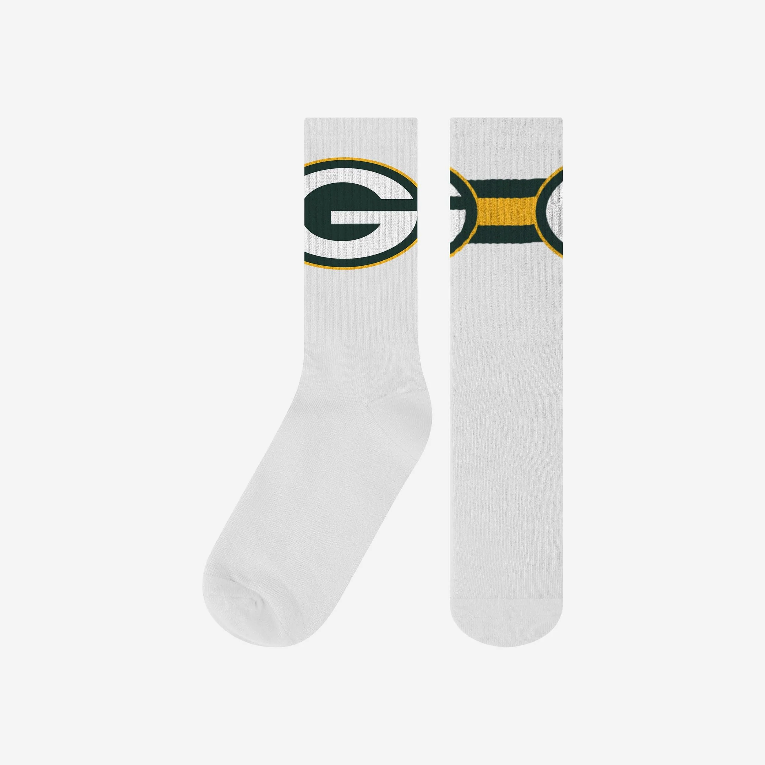 Green Bay Packers Primary Logo White Socks