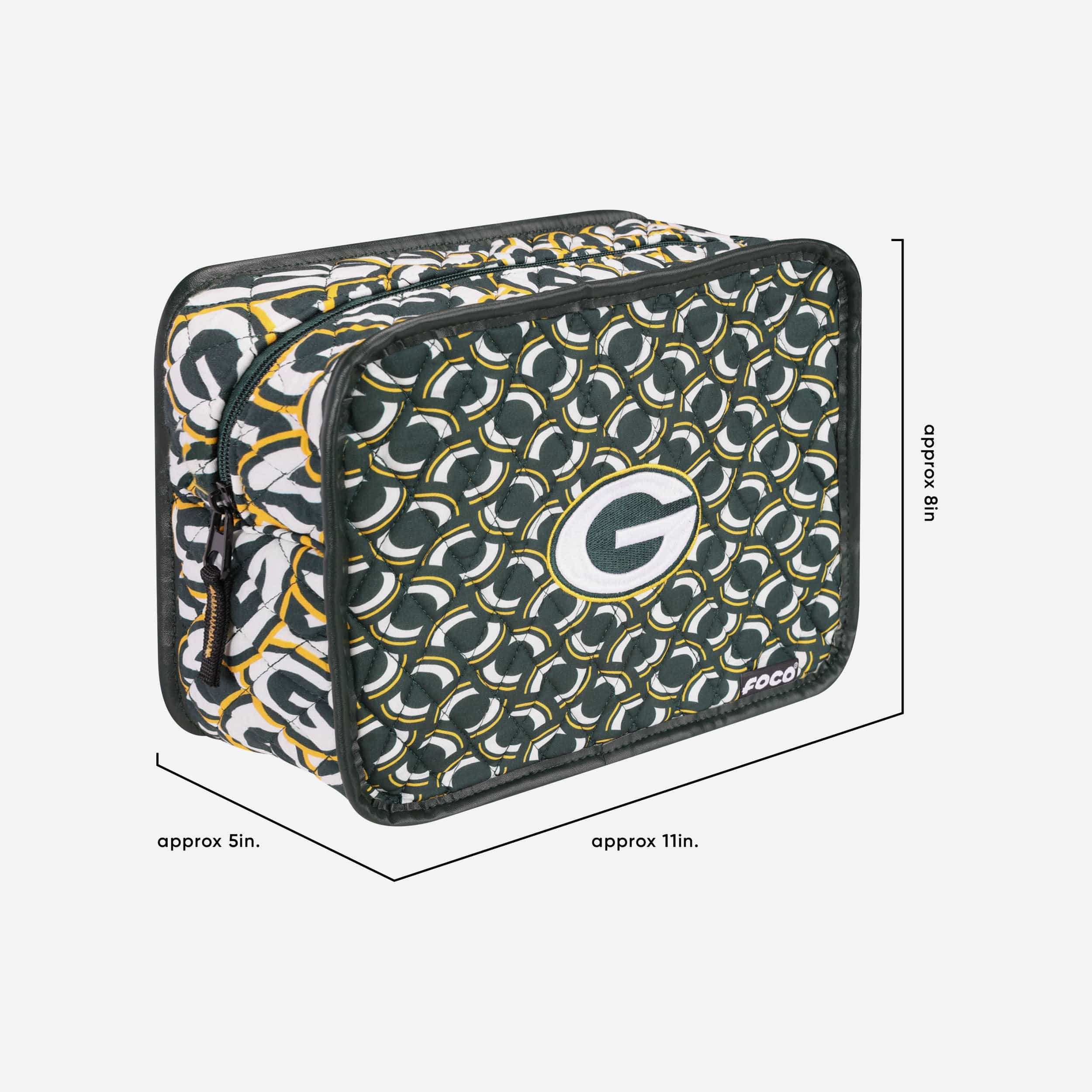 Green Bay Packers Quilted Printed Cosmetic Bag - Image 3