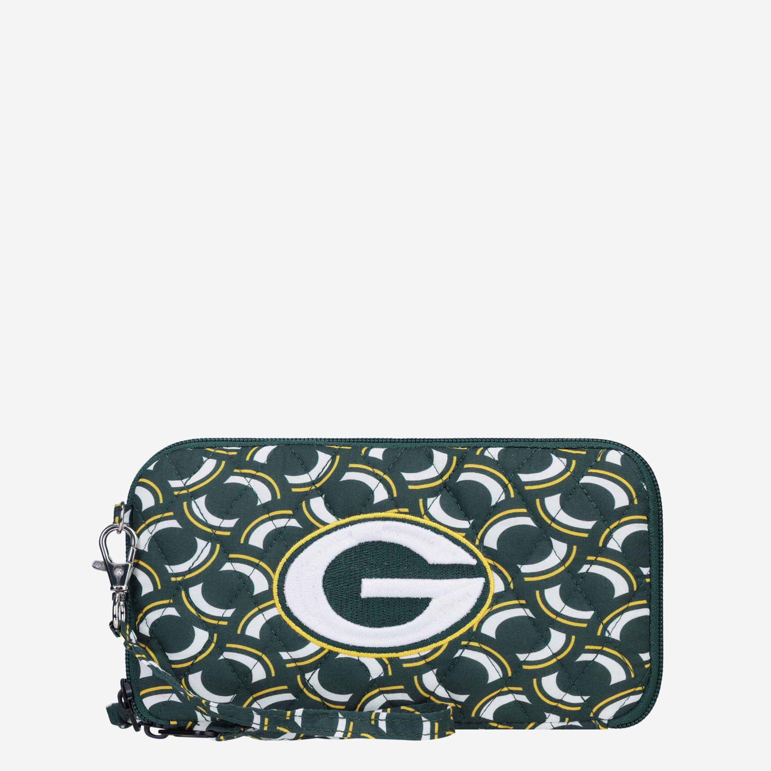 Green Bay Packers Quilted Printed Wristlet