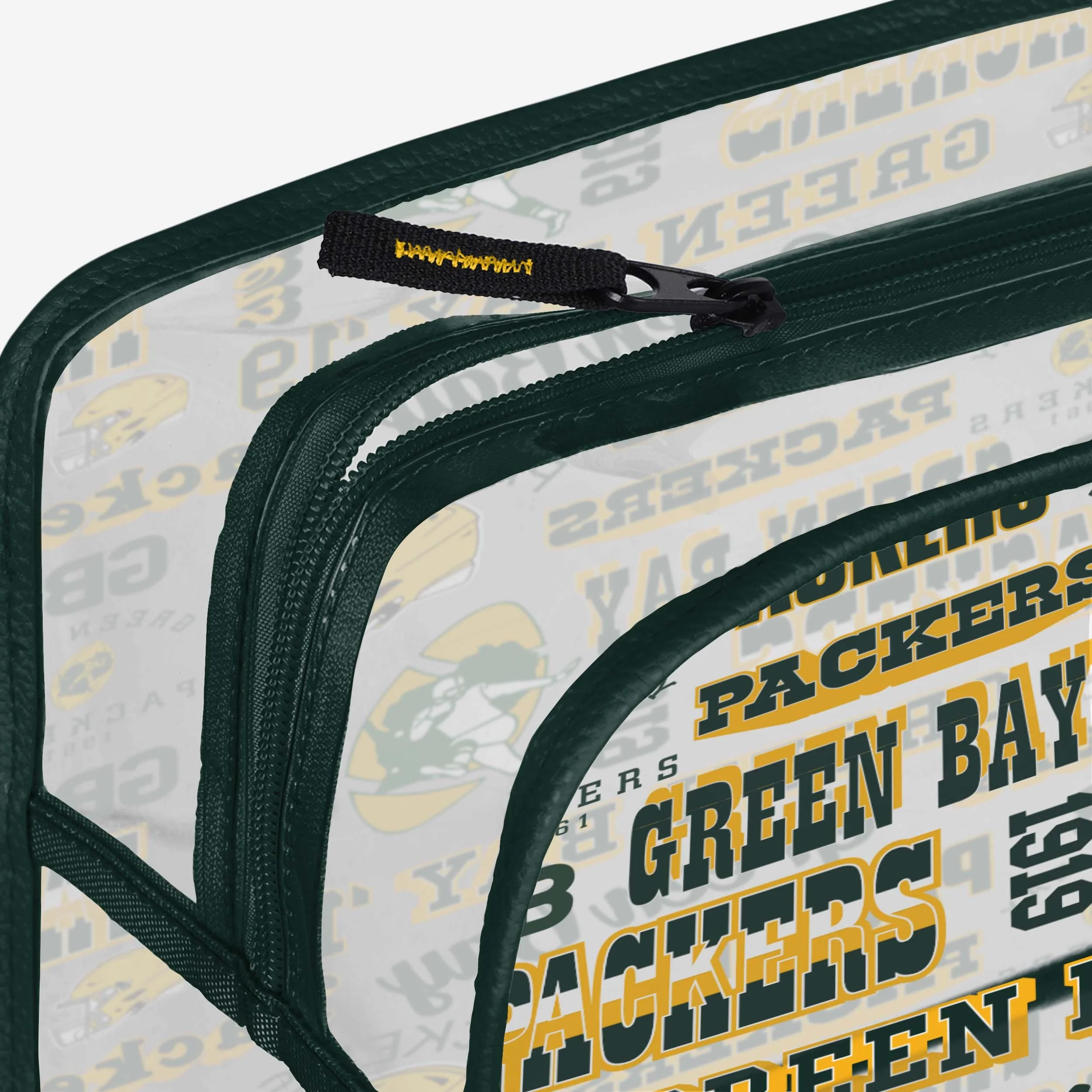 Green Bay Packers Repeat Retro Print Clear Cosmetic Bag - Image 4