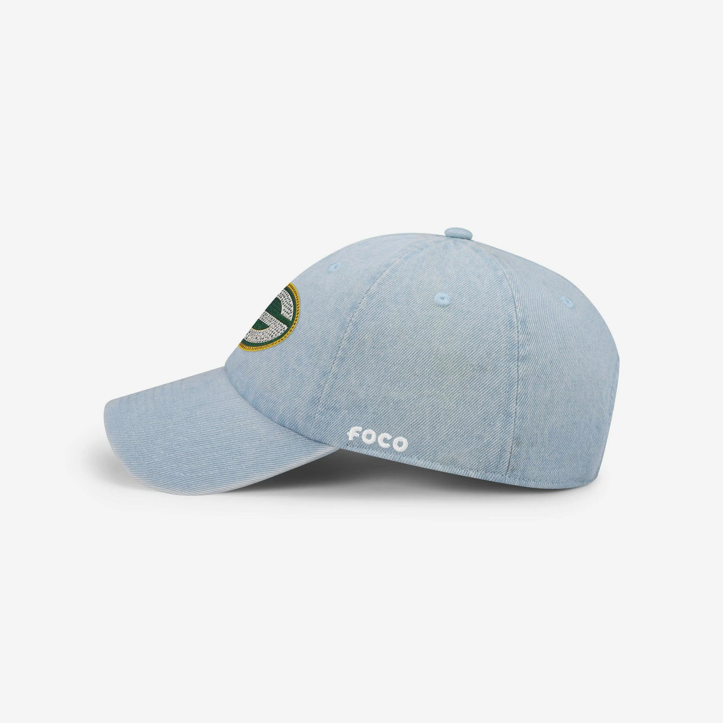 Green Bay Packers Rhinestone Logo Denim Casual Cap - Image 3