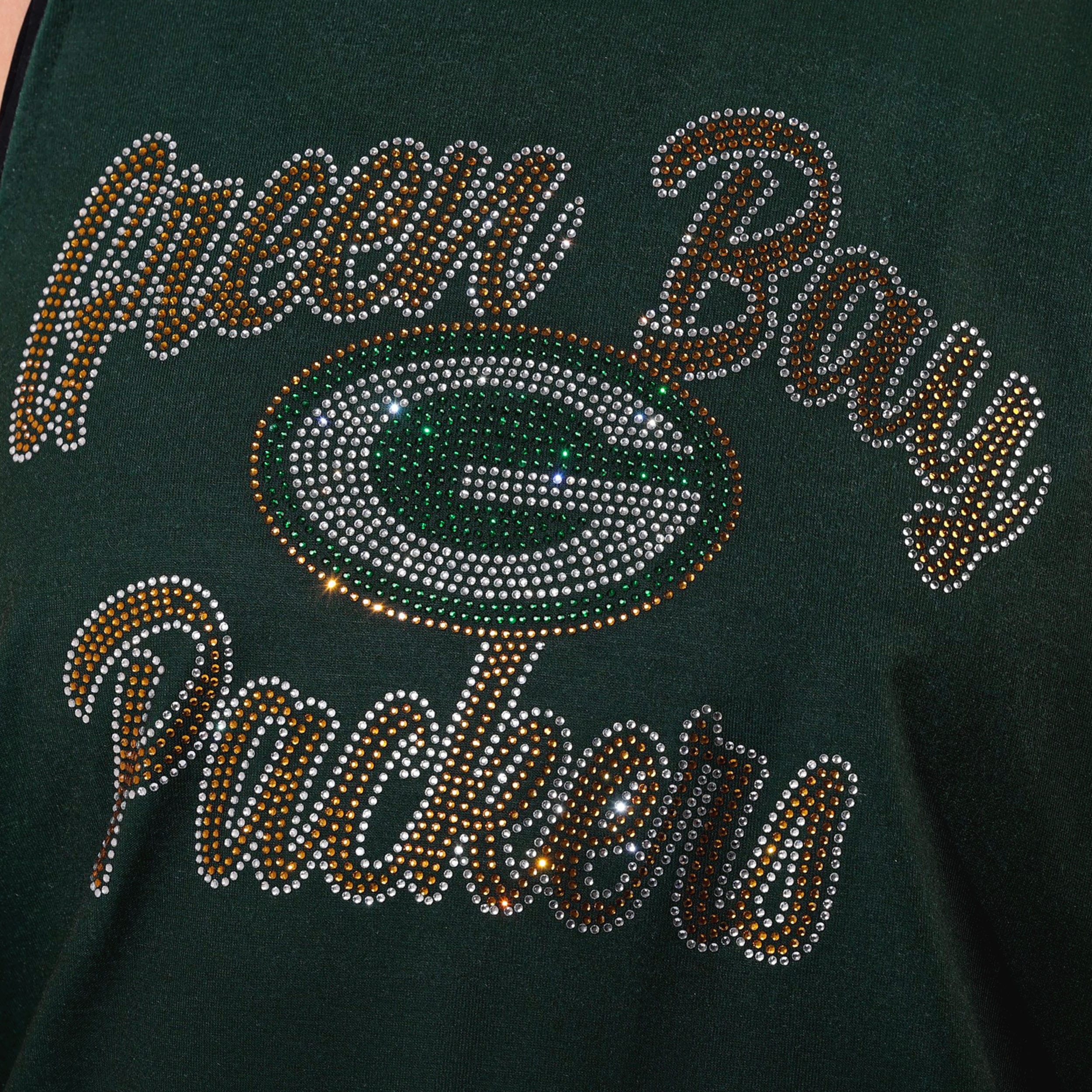 Green Bay Packers Rhinestone Tie-Breaker Sleeveless Top - Image 2
