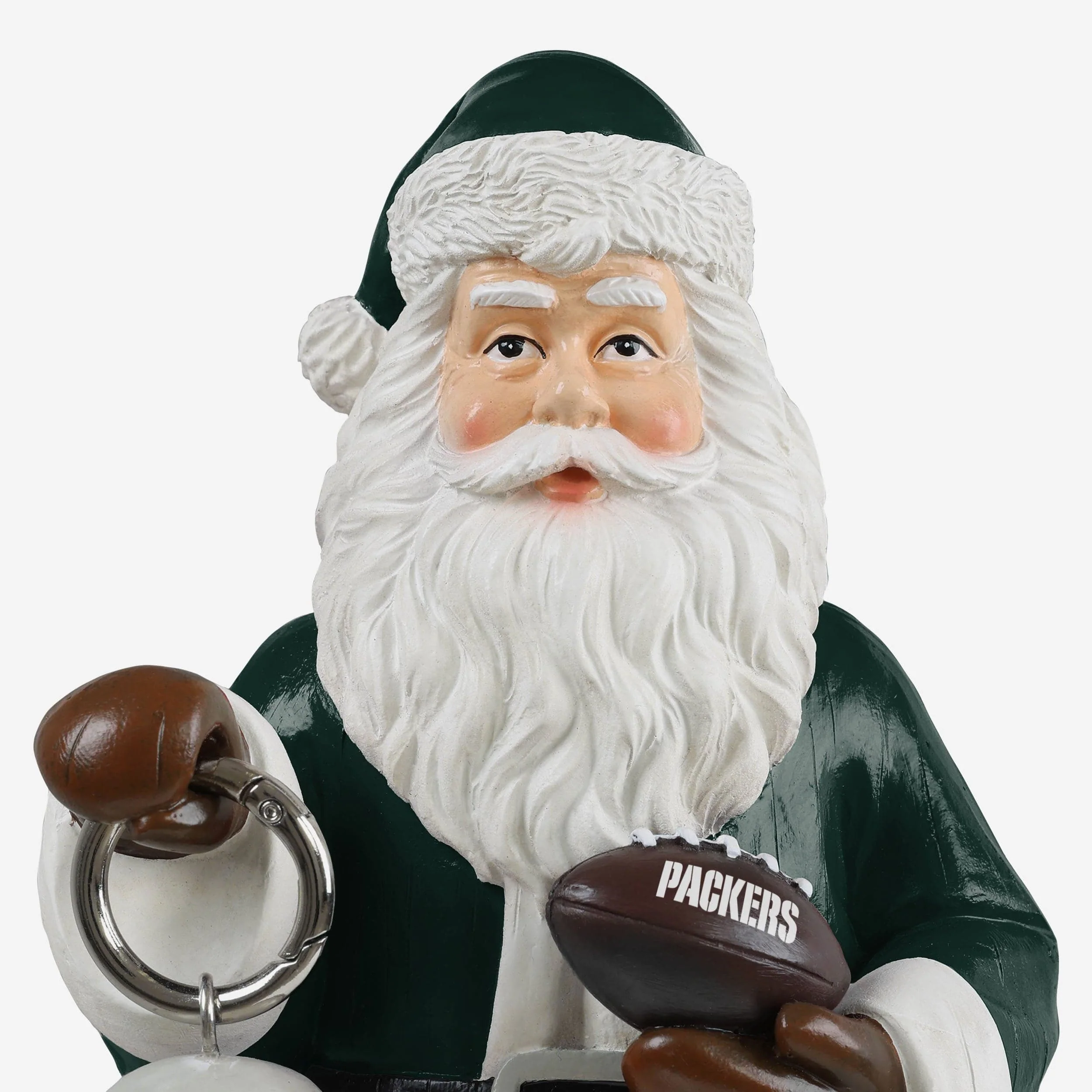 Green Bay Packers Santa Figure With Light Up Lantern - Image 4