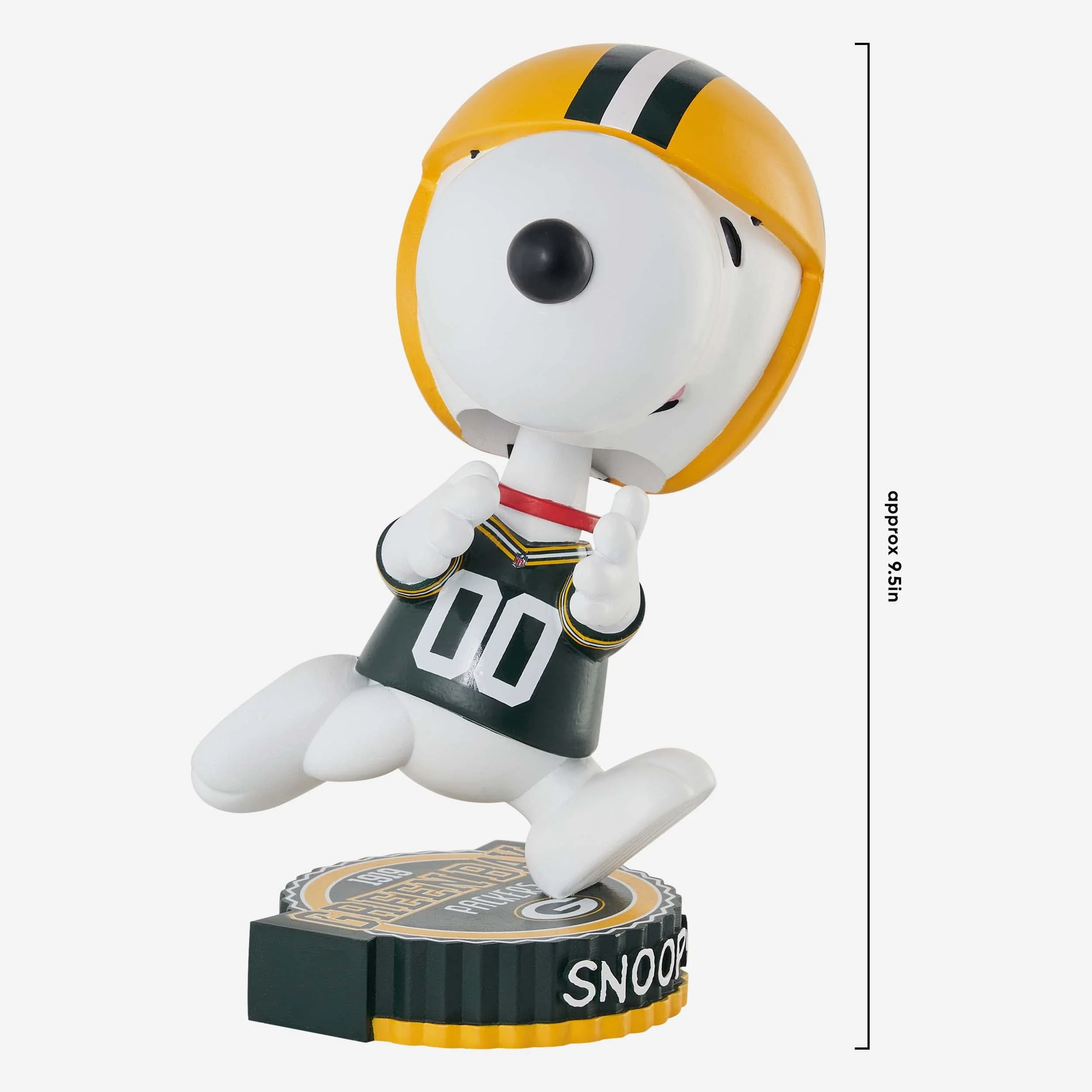 Green Bay Packers Snoopy Peanuts Bighead Bobblehead - Image 4