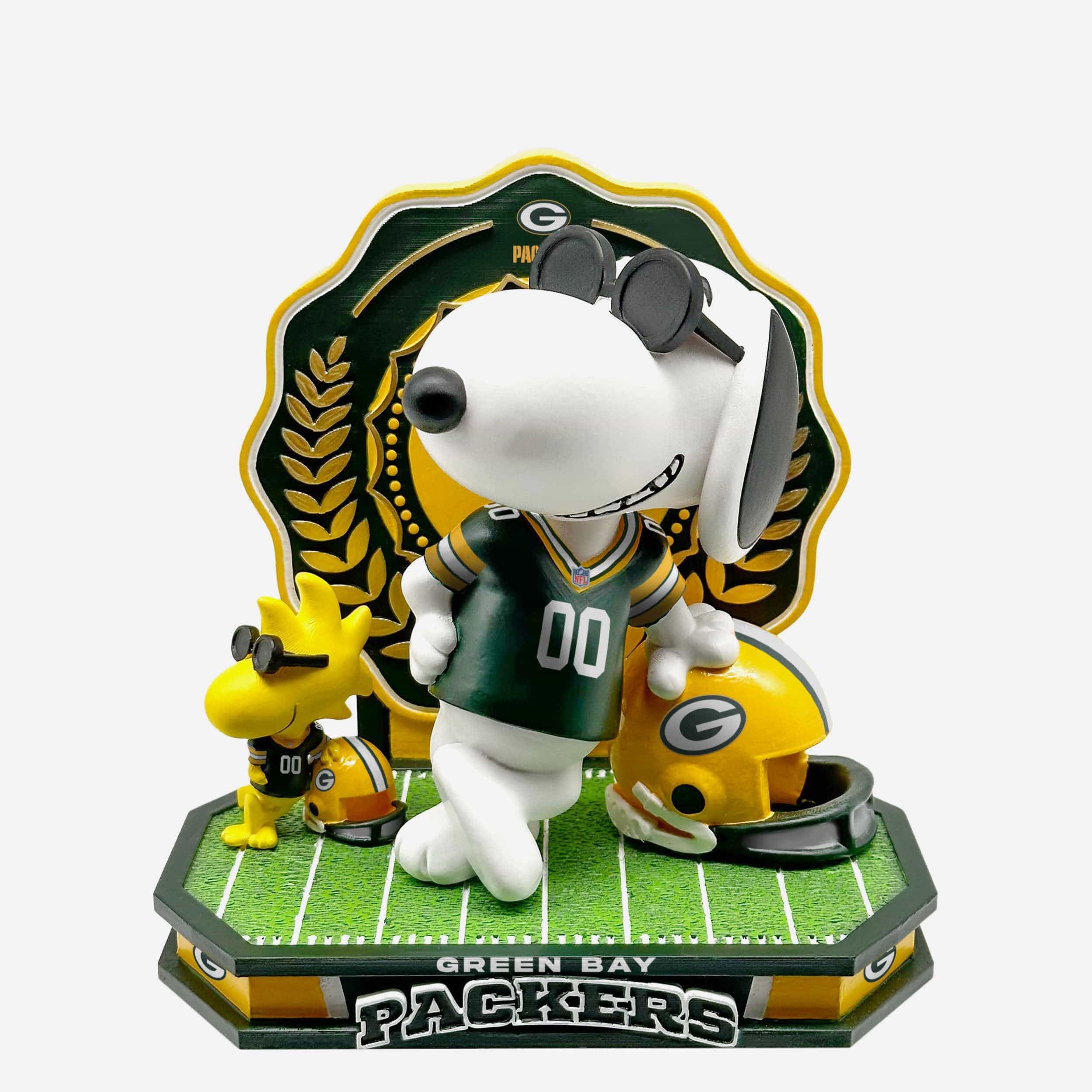 Green Bay Packers Snoopy & Woodstock Joe Cool Peanuts Dual Bobblehead