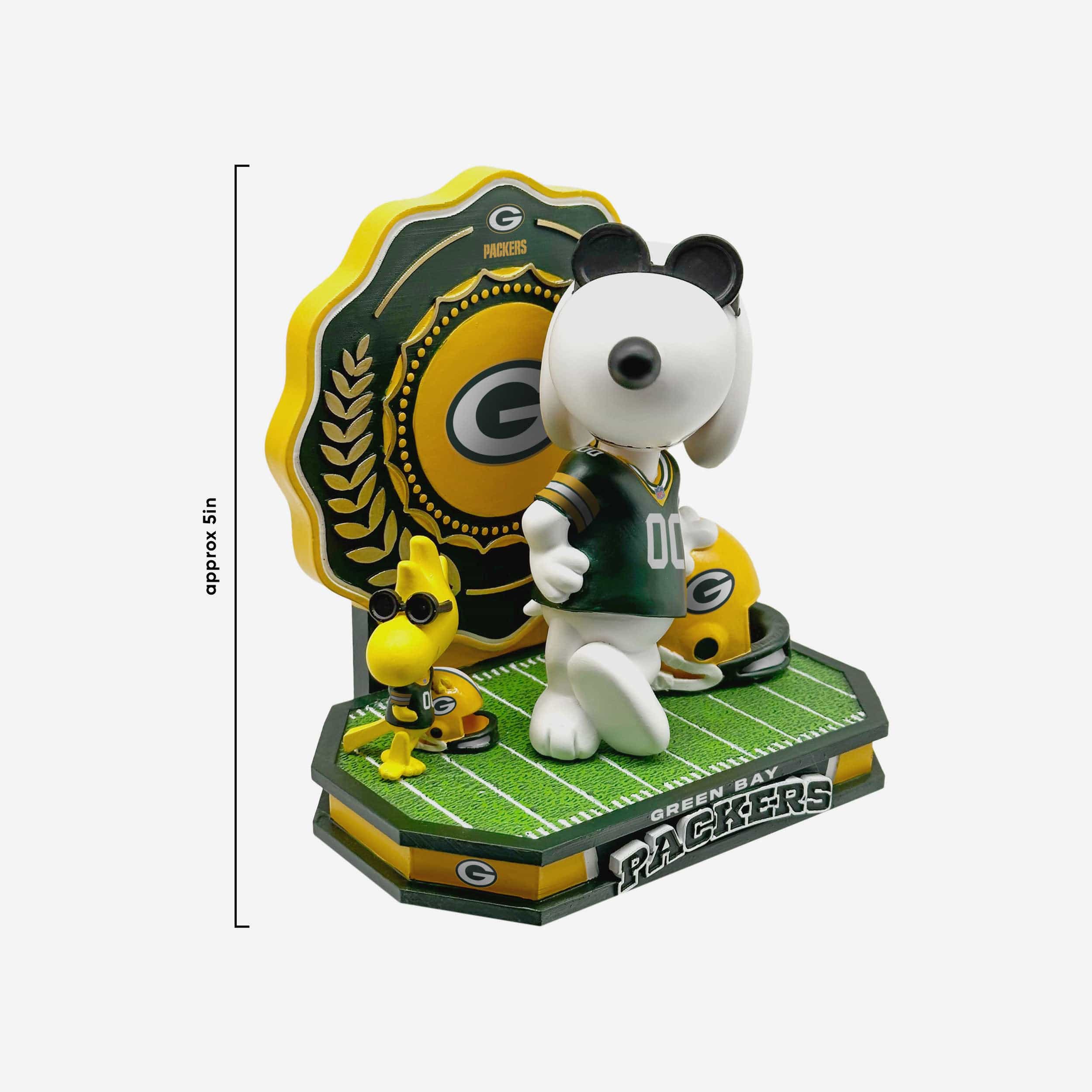 Green Bay Packers Snoopy & Woodstock Joe Cool Peanuts Dual Bobblehead - Image 4