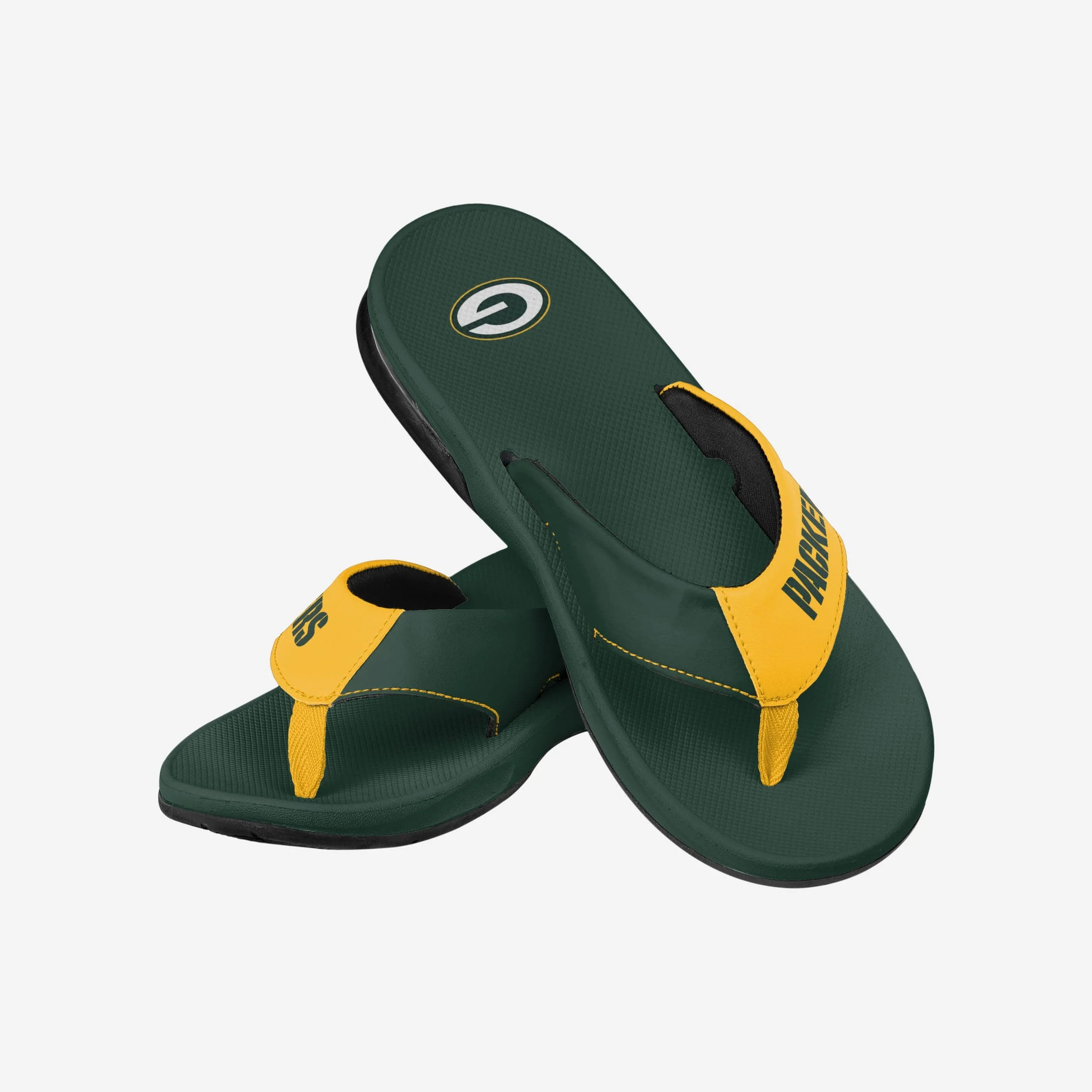 Green Bay Packers Team Color Contour Flip Flop - Image 3