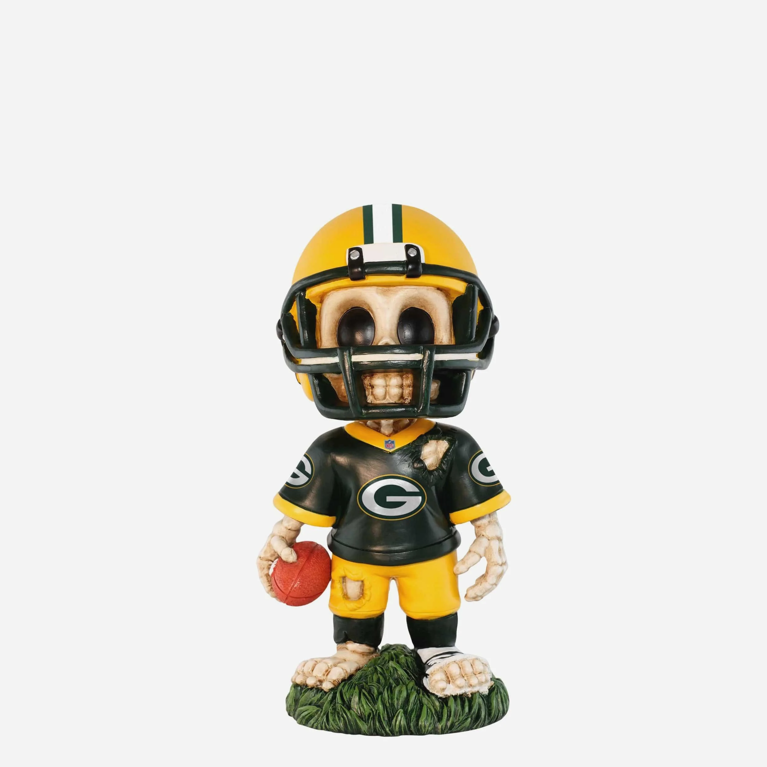 Green Bay Packers Team Skull Mini Bobblehead