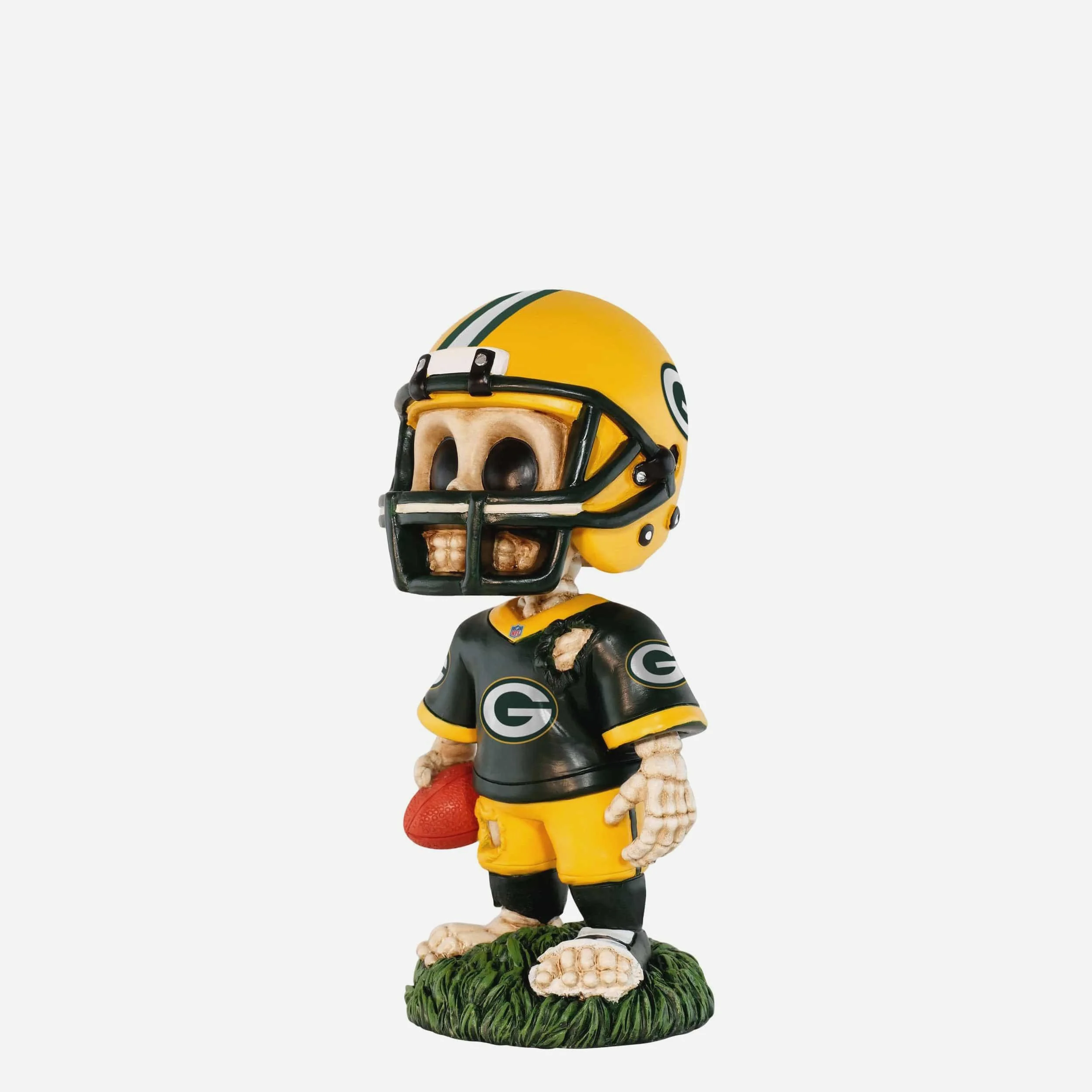 Green Bay Packers Team Skull Mini Bobblehead - Image 4