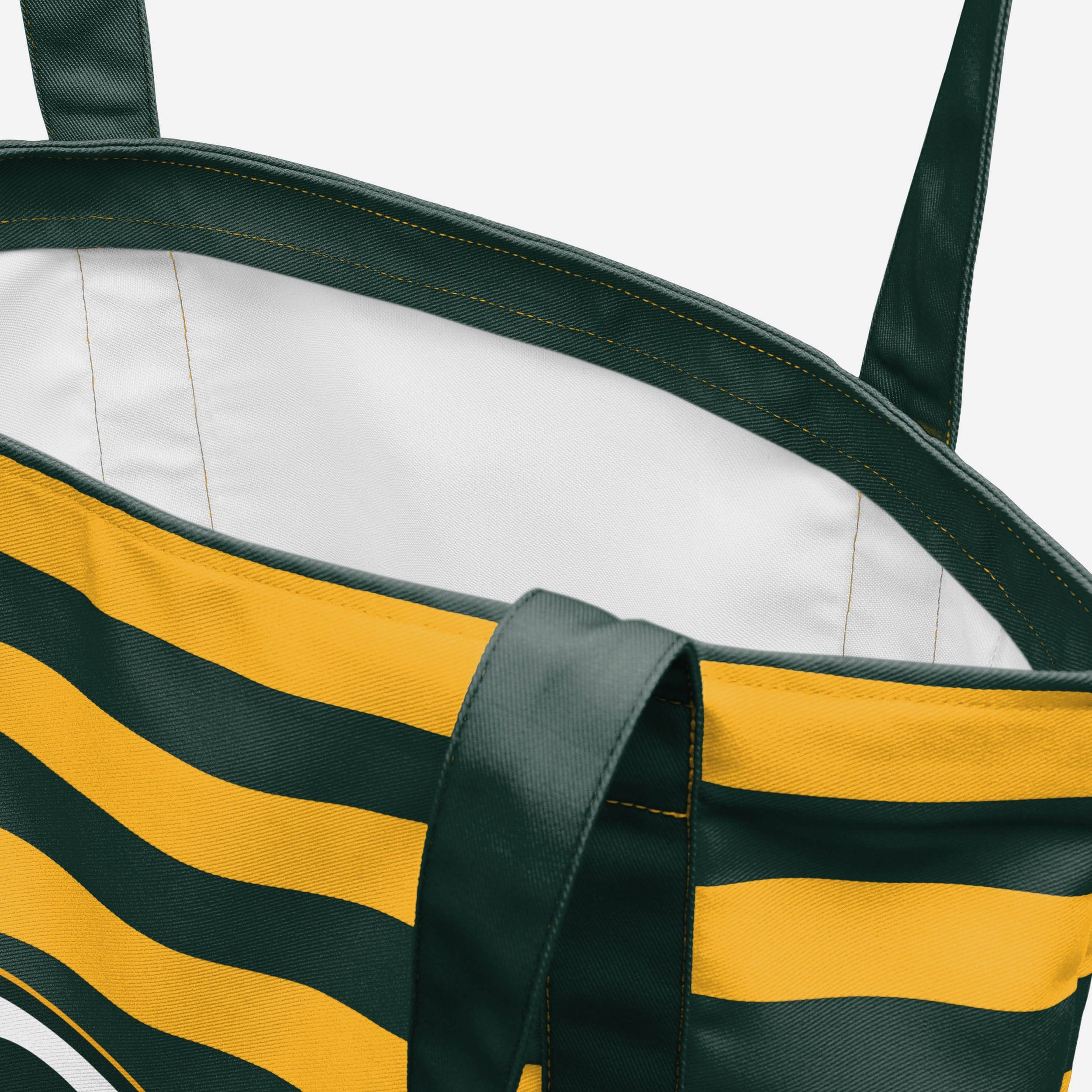 Green Bay Packers Team Stripe Canvas Tote Bag - Image 4