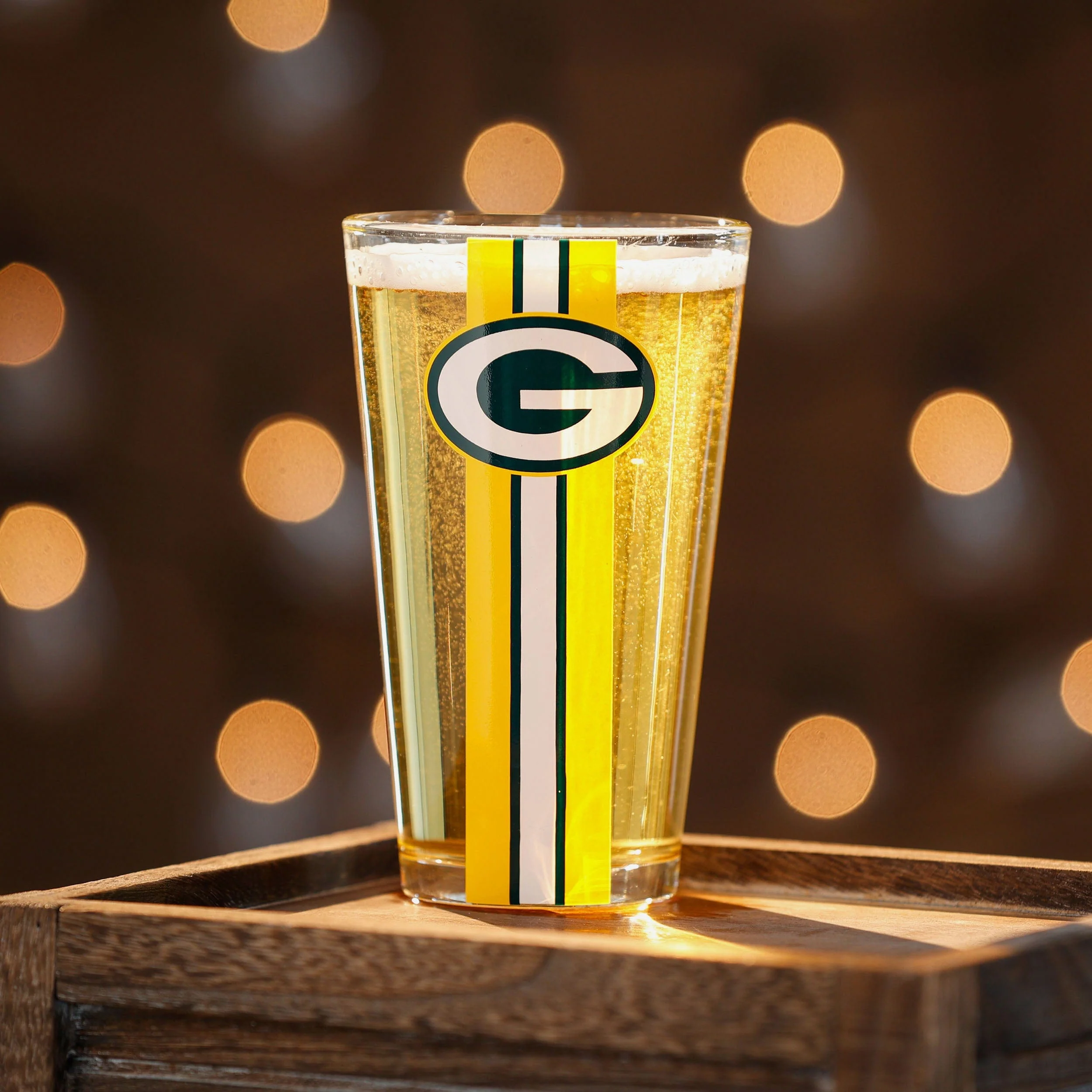 Green Bay Packers Team Stripe Pint Glass - Image 2