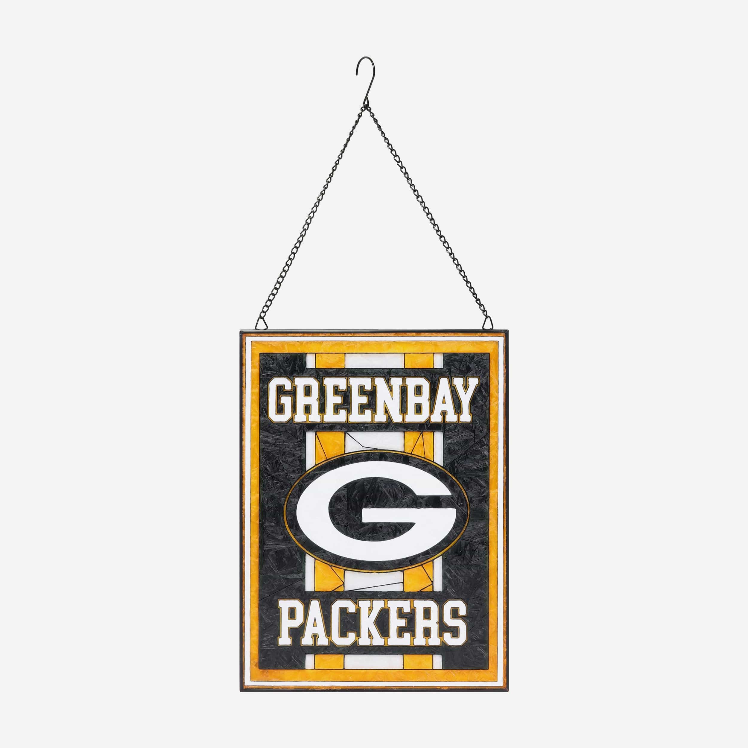 Green Bay Packers Team Stripe Stain Glass Sign