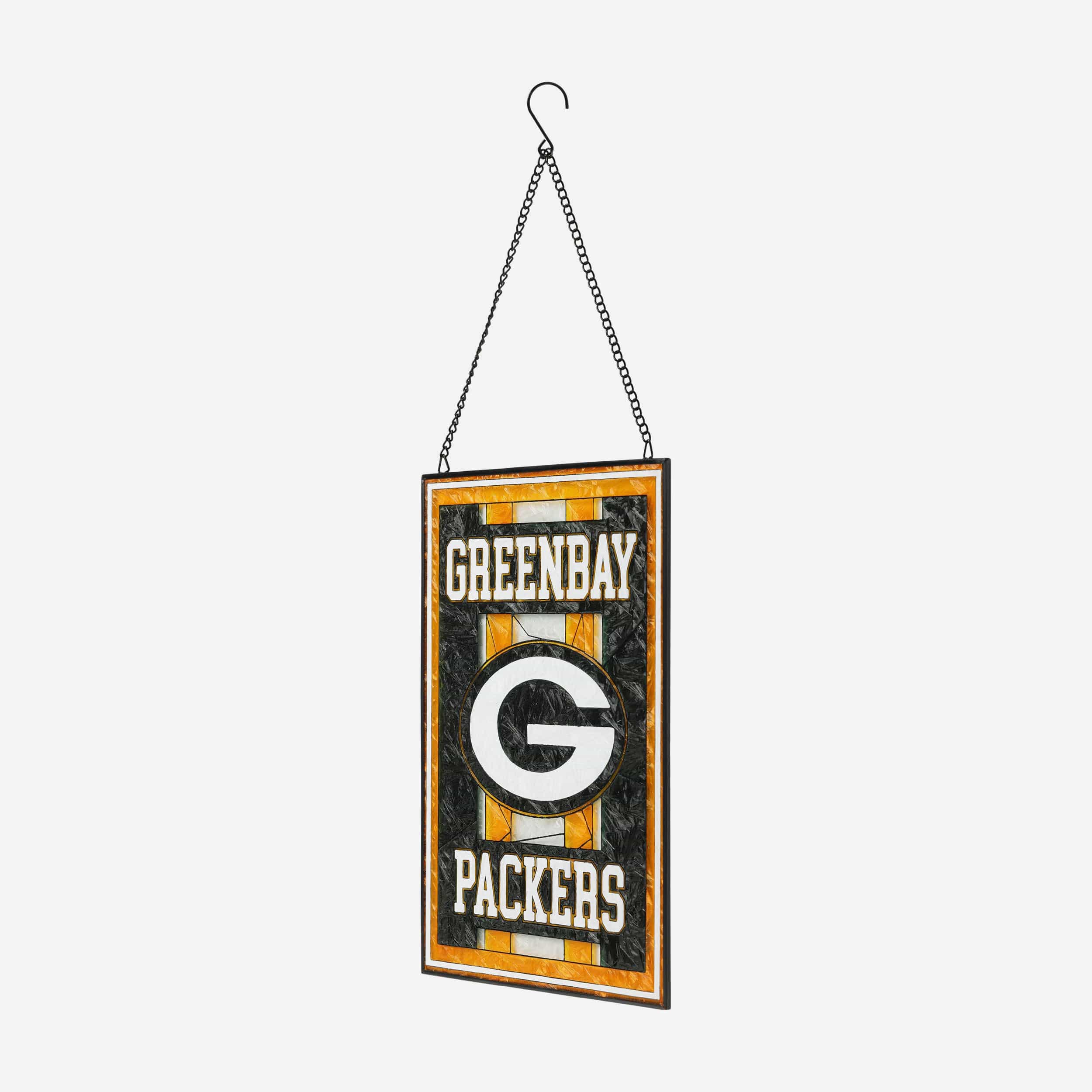 Green Bay Packers Team Stripe Stain Glass Sign - Image 2