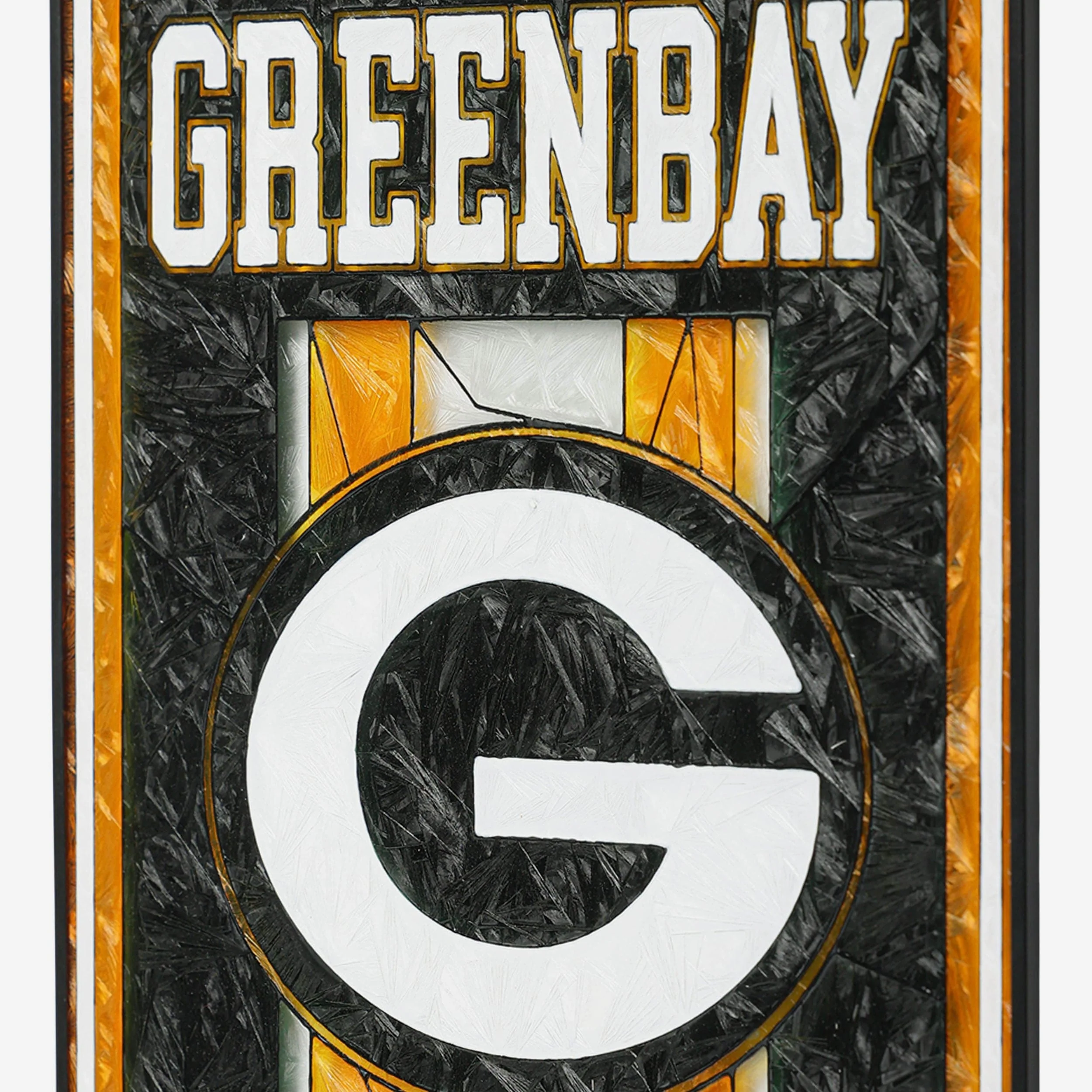 Green Bay Packers Team Stripe Stain Glass Sign - Image 5