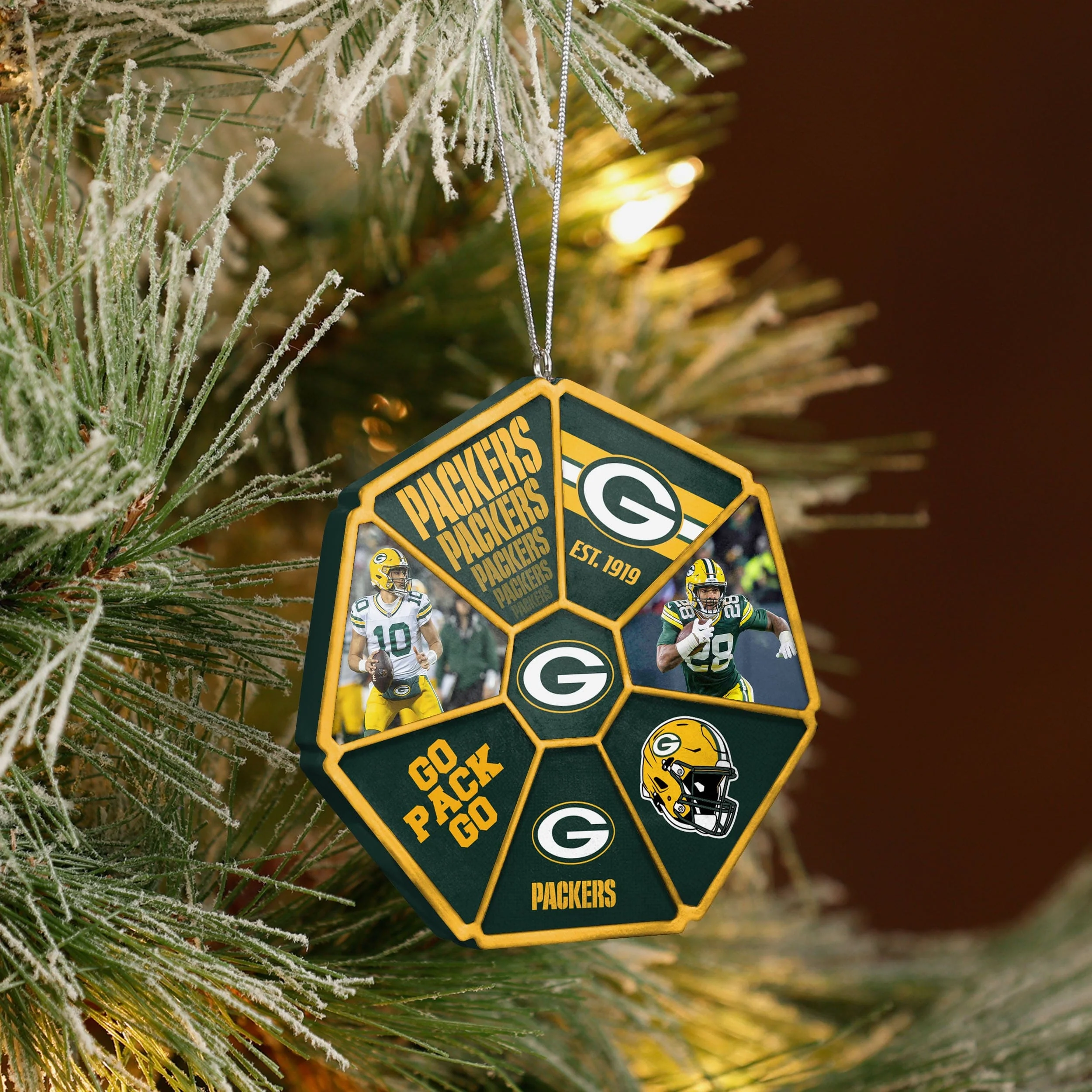 Green Bay Packers Team Wheel Ornament - Image 3
