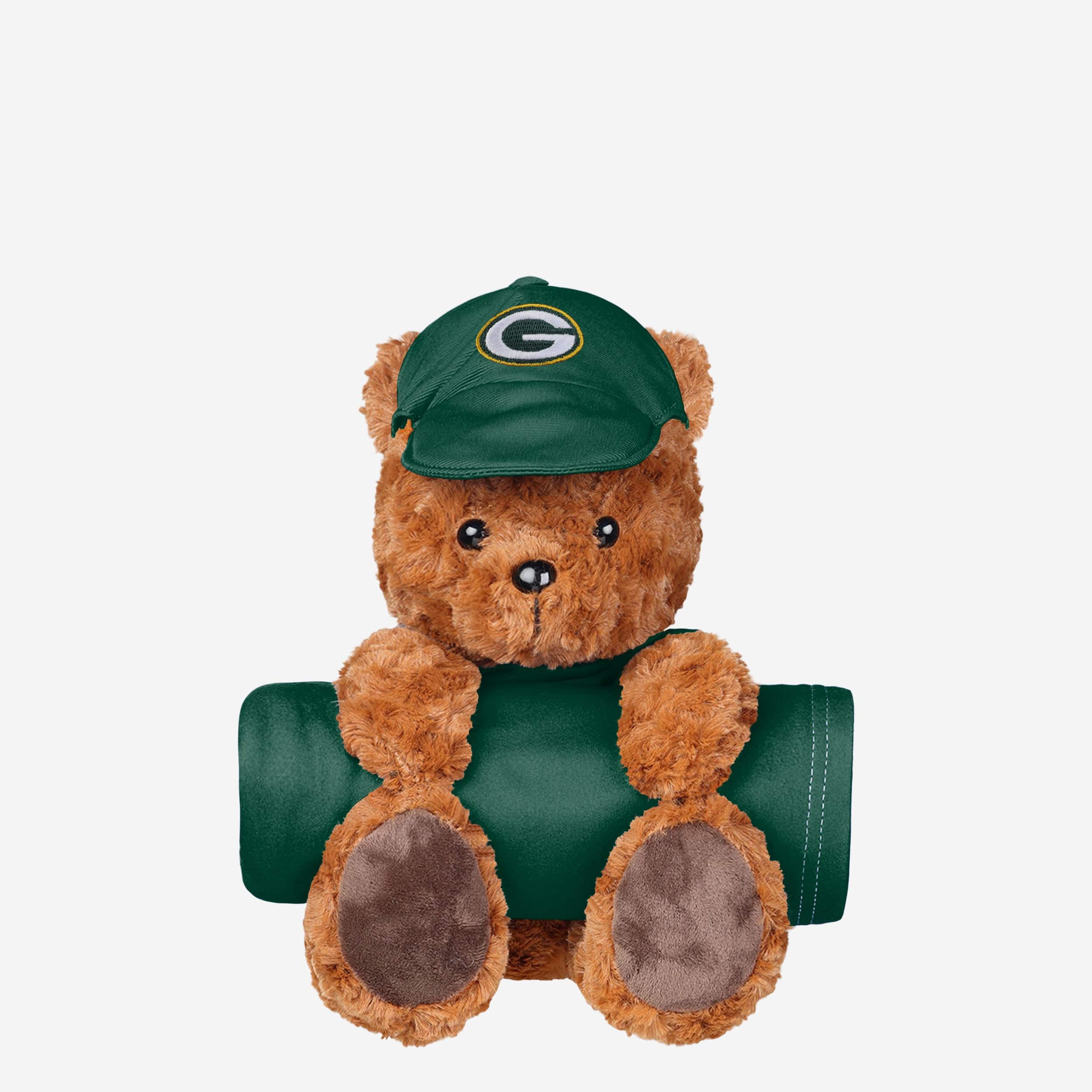 Green Bay Packers Throw Blanket With Plush Bear