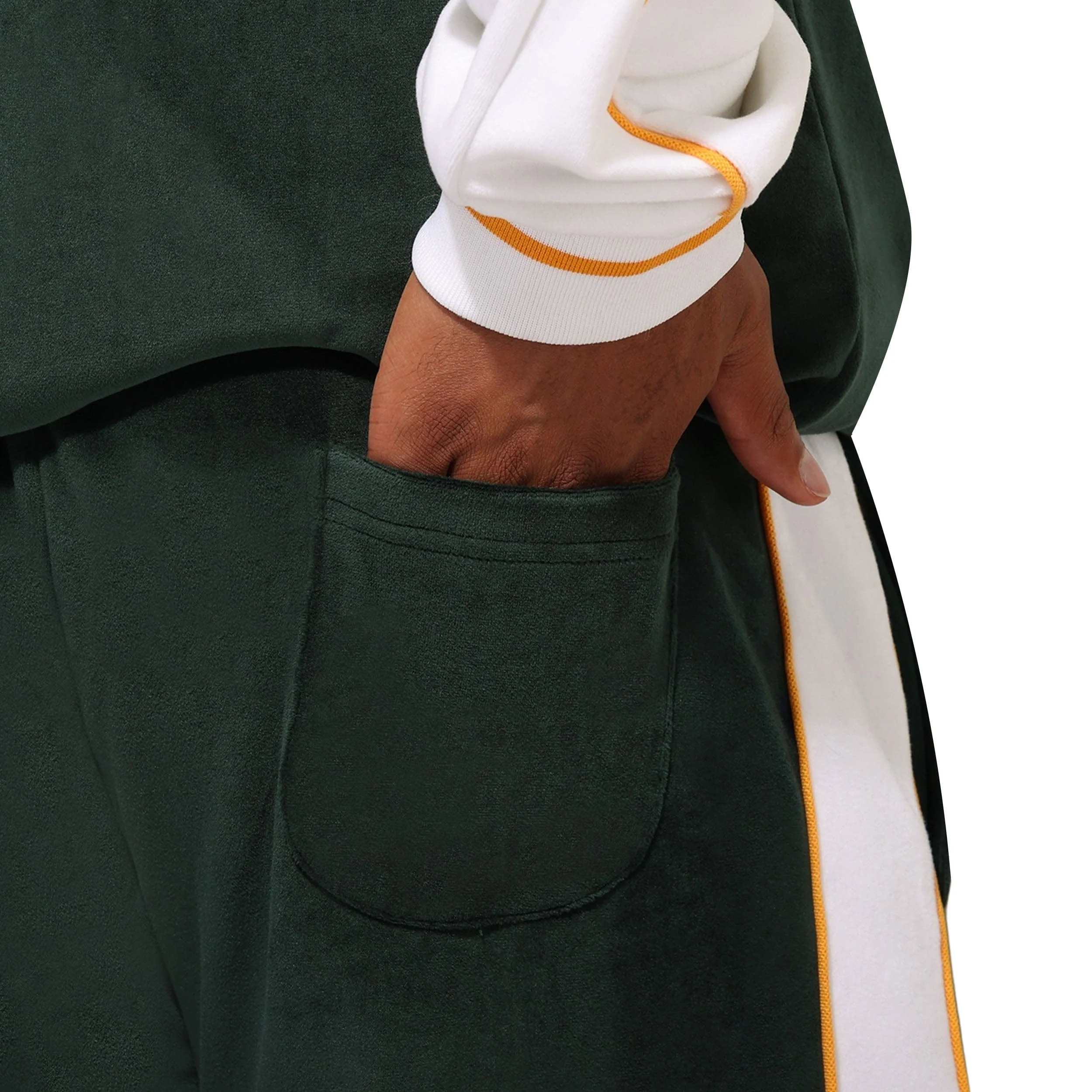 Green Bay Packers Two Tone Velour Pants - Image 4
