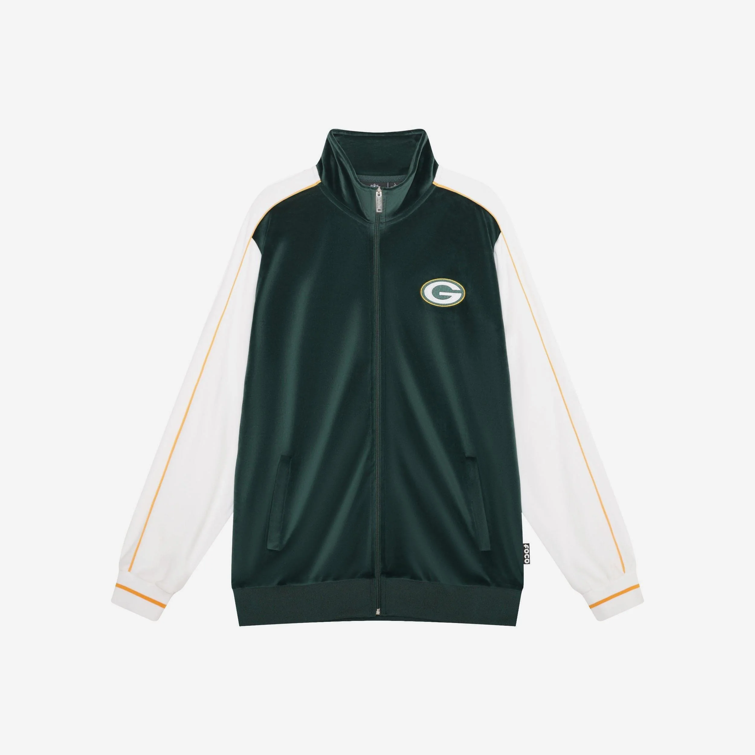 Green Bay Packers Two Tone Velour Zip Up Top - Image 6