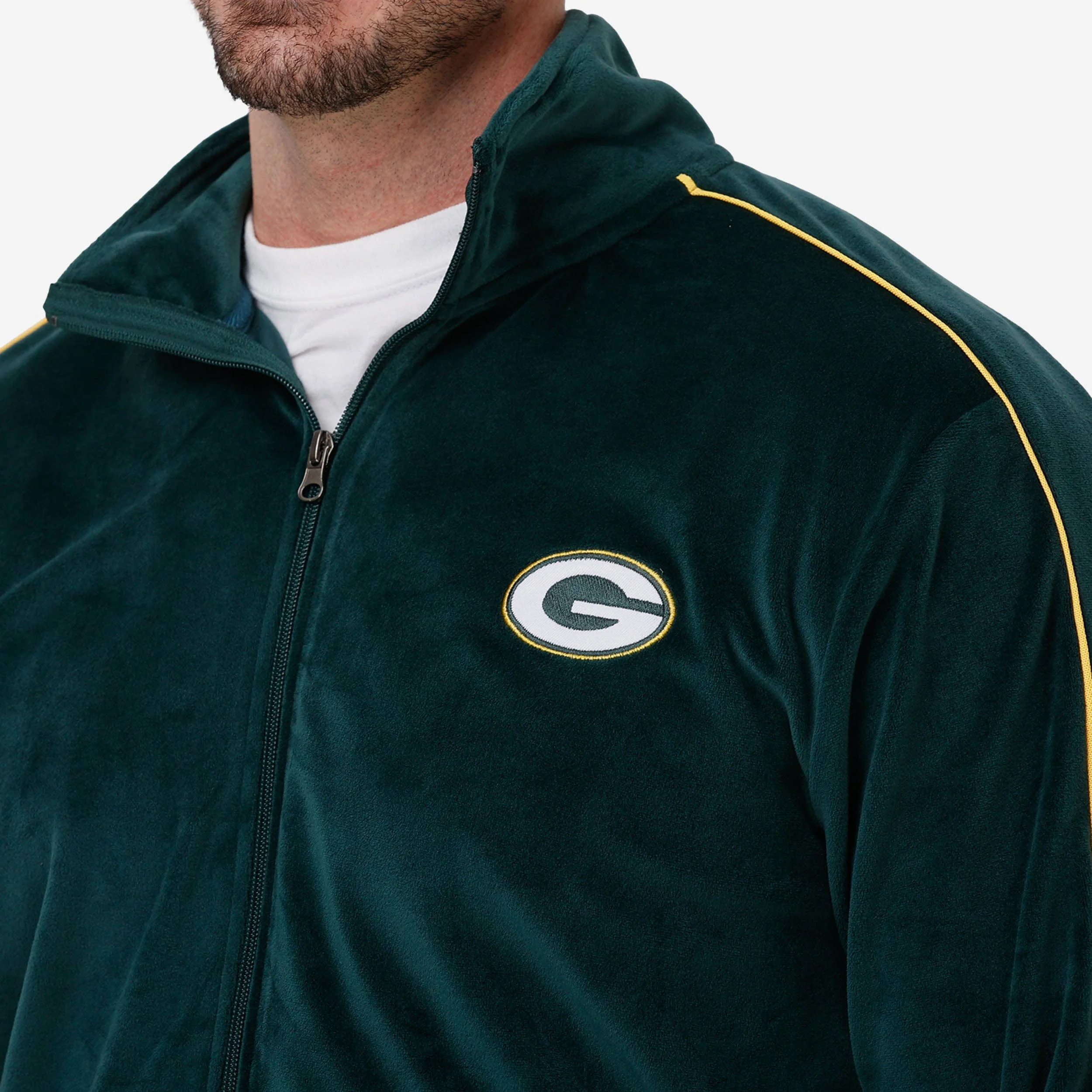 Green Bay Packers Velour Zip Up Top - Image 3